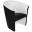 Fotel Rainbow - Fehér/Fekete, modern (69/76/59cm) - OMBRA