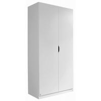 Drehtürenschrank Grifflos 91cm Freising, Alpinweiß Dekor - Weiß, MODERN, Holzwerkstoff (91/197/54cm) - Rauch Möbel