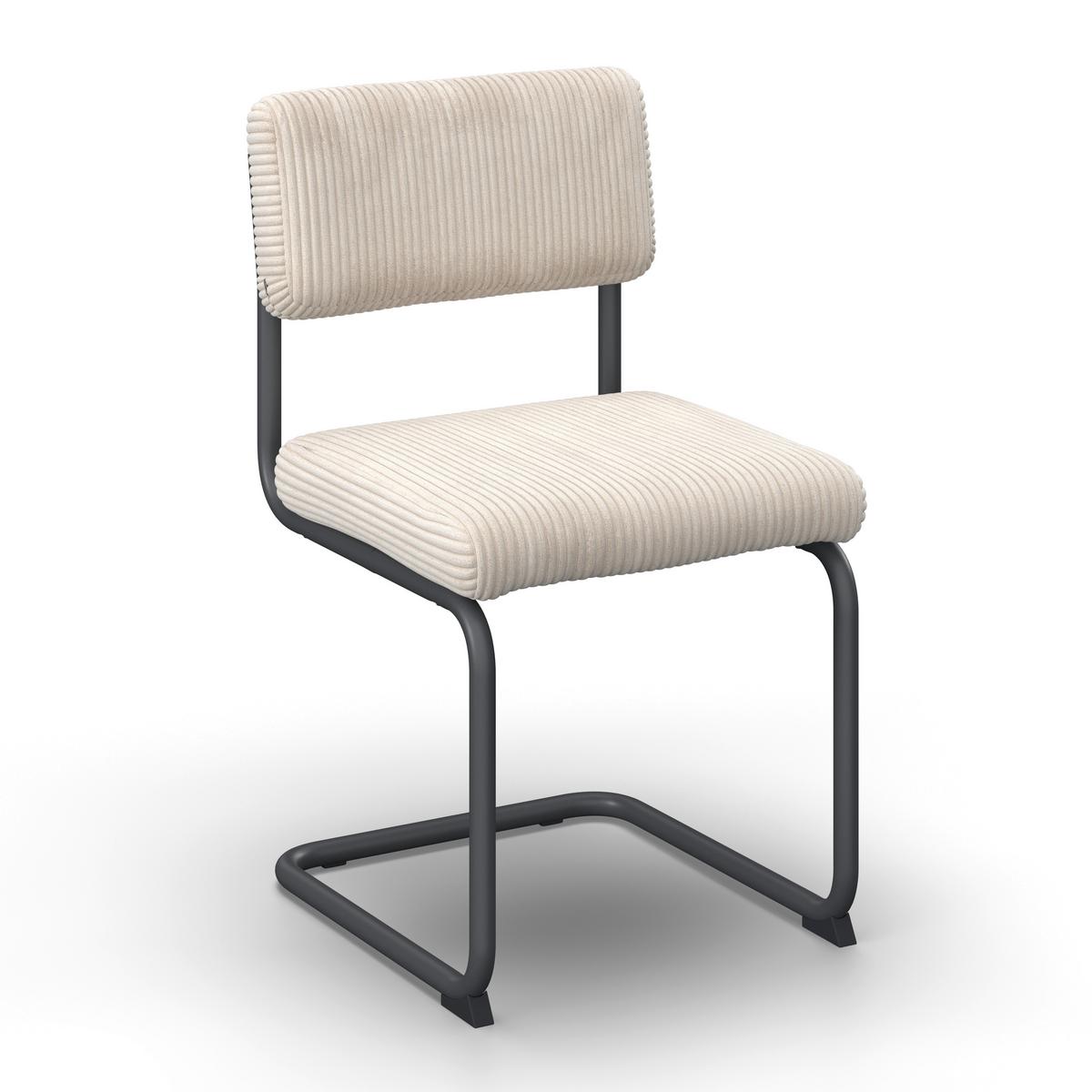 HOUPACÍ ŽIDLE ALFREDO - černá/béžová, Moderní, kov/dřevo (47/86/56cm) - Bessagi Home