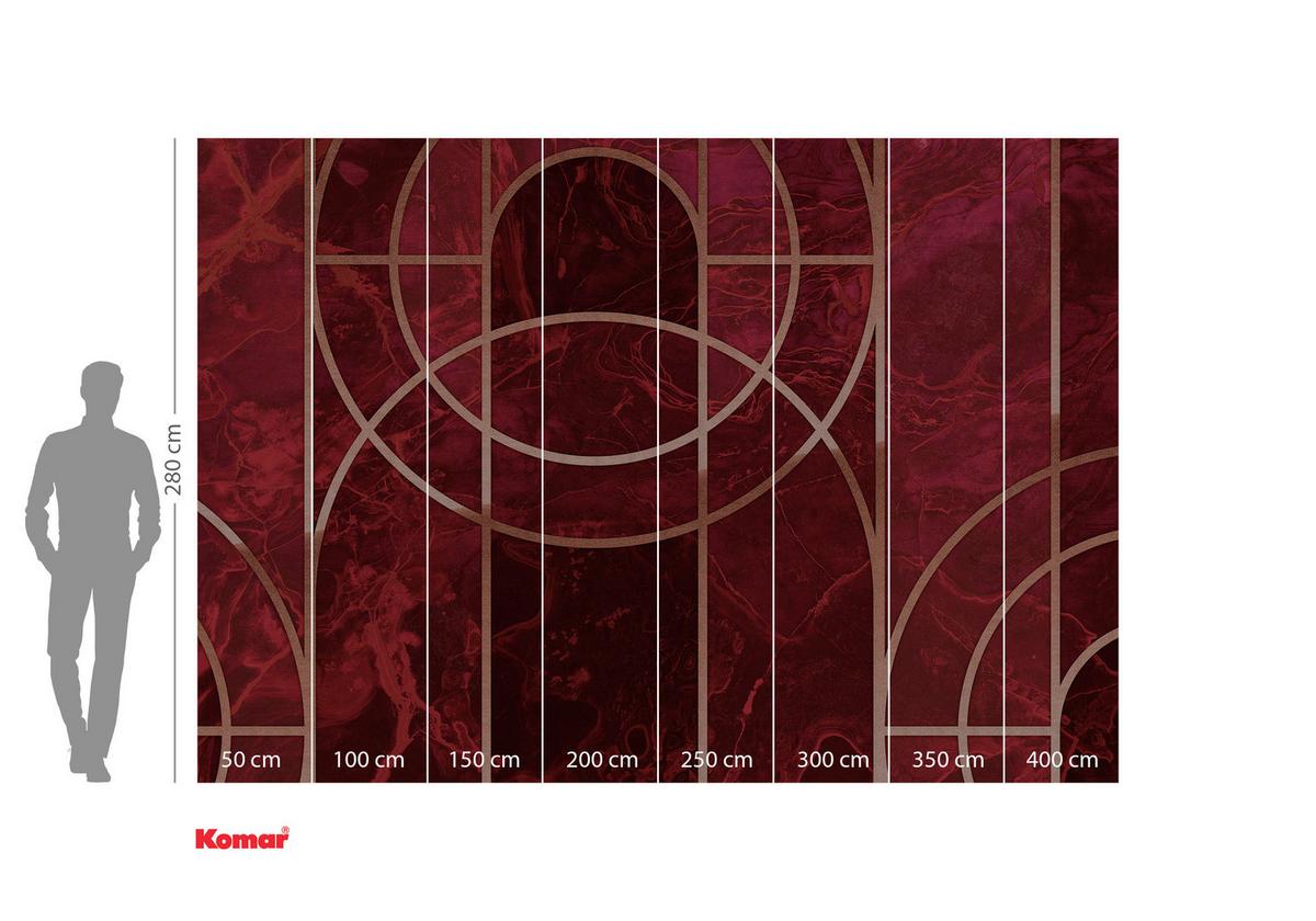 Fototapete Pompeux - Rot/Braun, Trend, Papier (400/280cm) - Komar