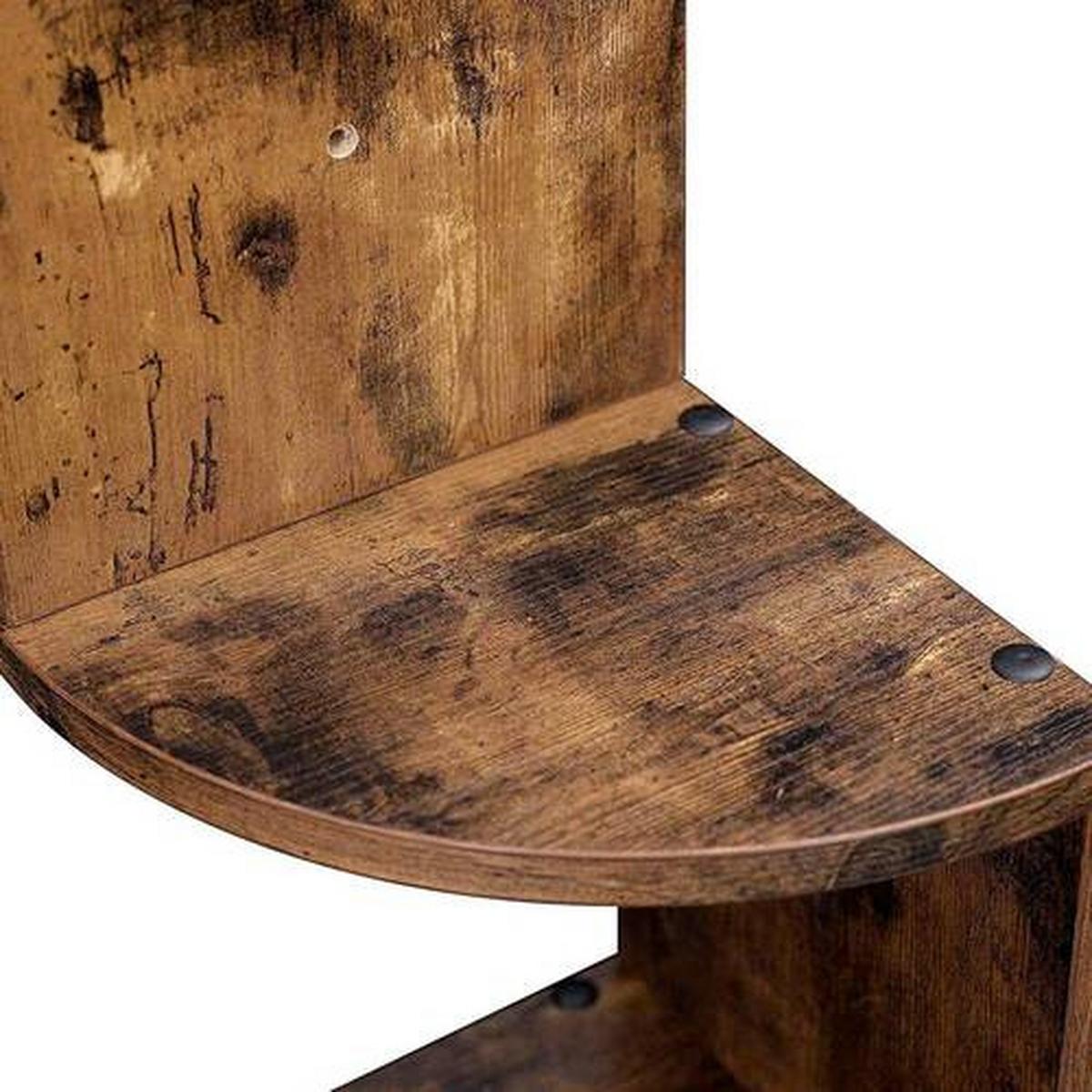 Rohový regál IRON - hnedá, Basics, kompozitné drevo (20/127.5/20cm) - Boxxx
