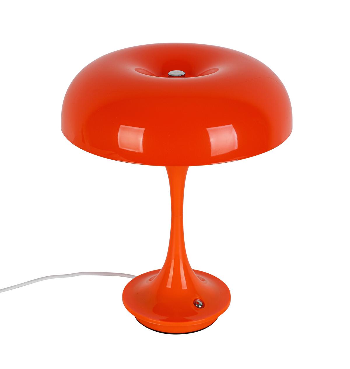 NABÍJATEĽNÁ STOLNÁ LAMPA RETRO - oranžová/chrómová, Modern, kov/plast (19,5/24cm) - Mömax