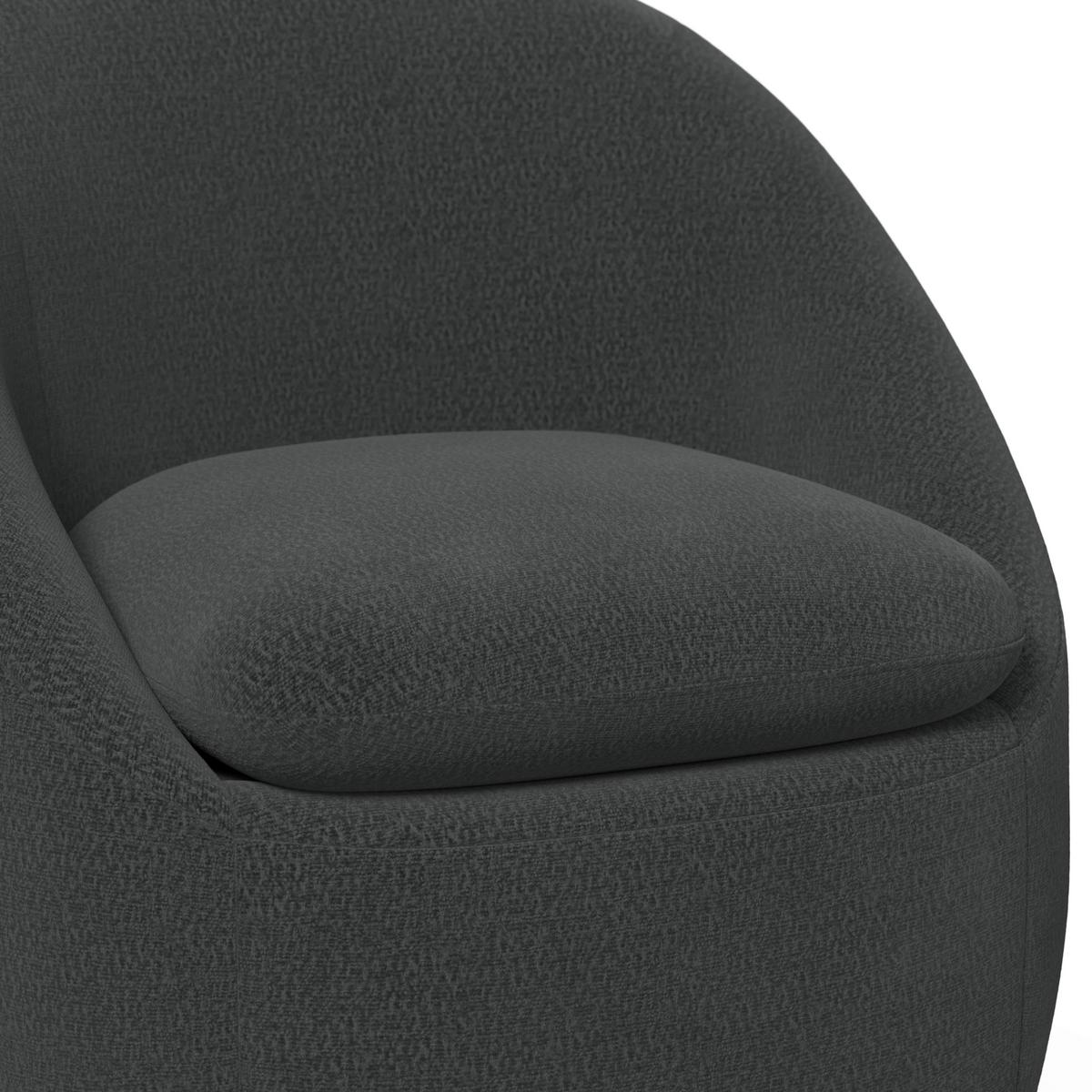 Relaxačné kreslo DORA, čierna ženilka - čierna, Modern, kov/drevo (77/74/73cm) - Bessagi Home