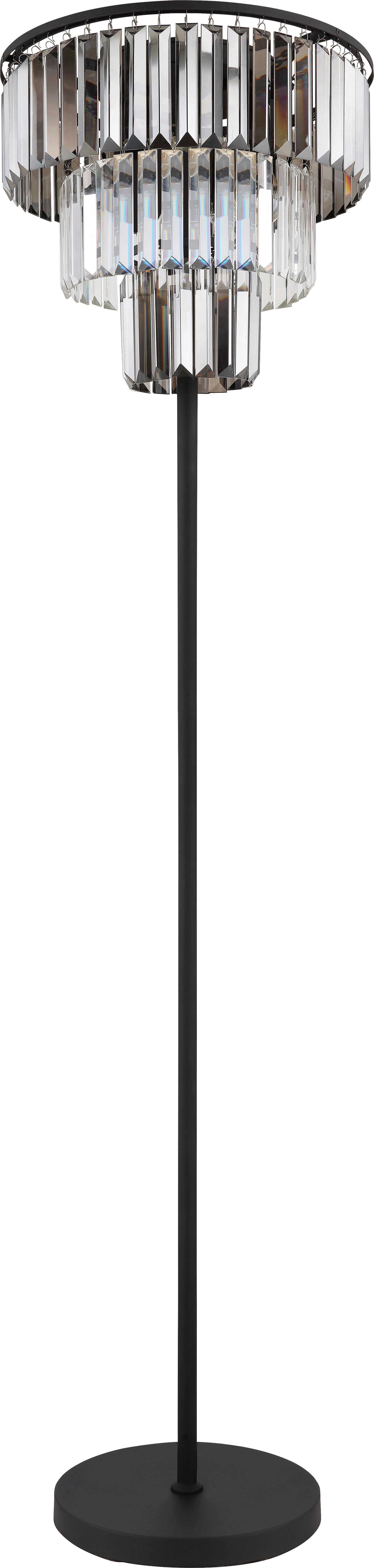 STOJACÍ LAMPA LIYAH - černá, Moderní, kov/plast (40/160cm)