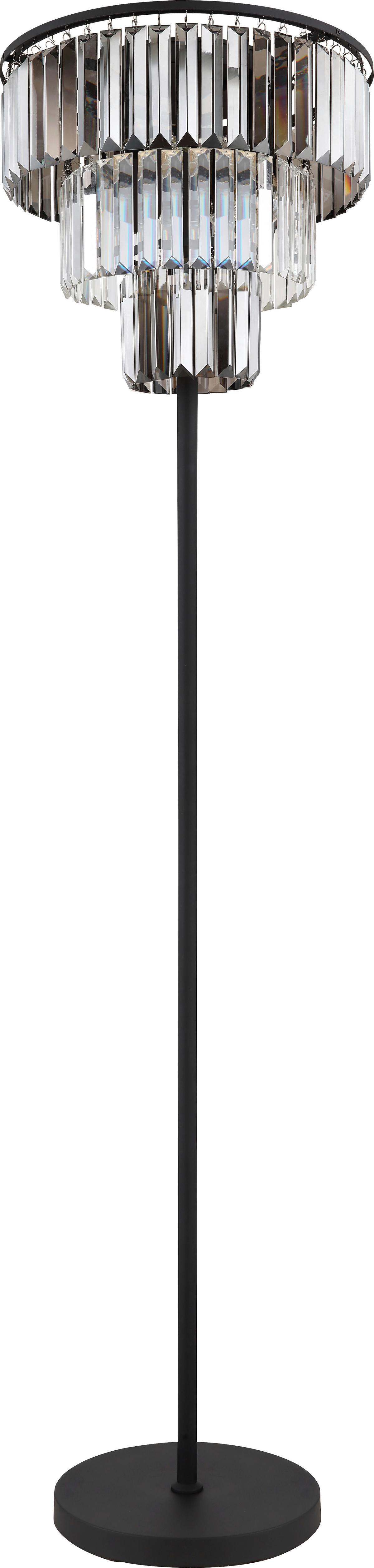 STOJACÍ LAMPA LIYAH - černá, Moderní, kov/plast (40/160cm)