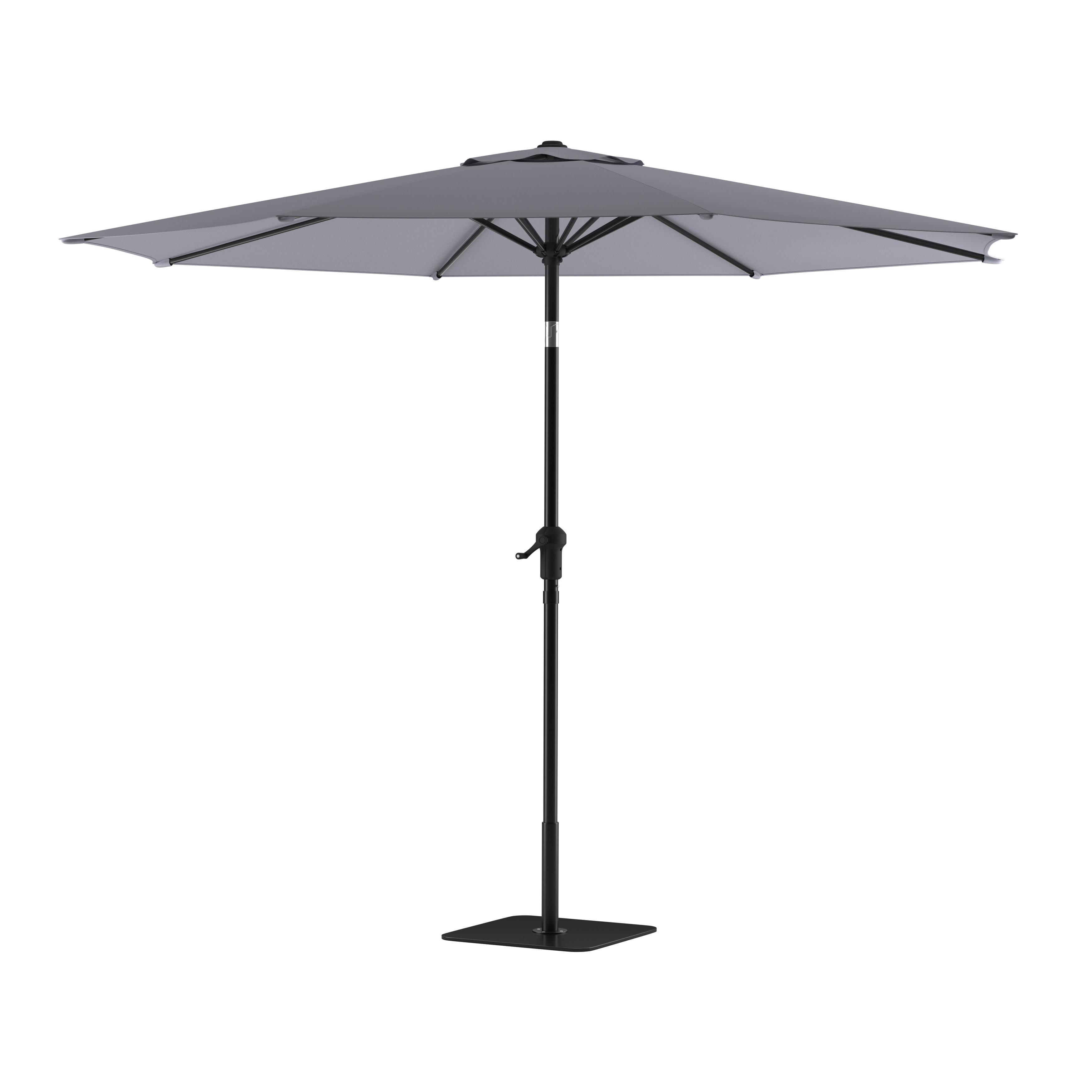 Sonnenschirm Tropea - Dunkelgrau/Hellgrau, MODERN, Textil/Metall (291cm) - Beldano