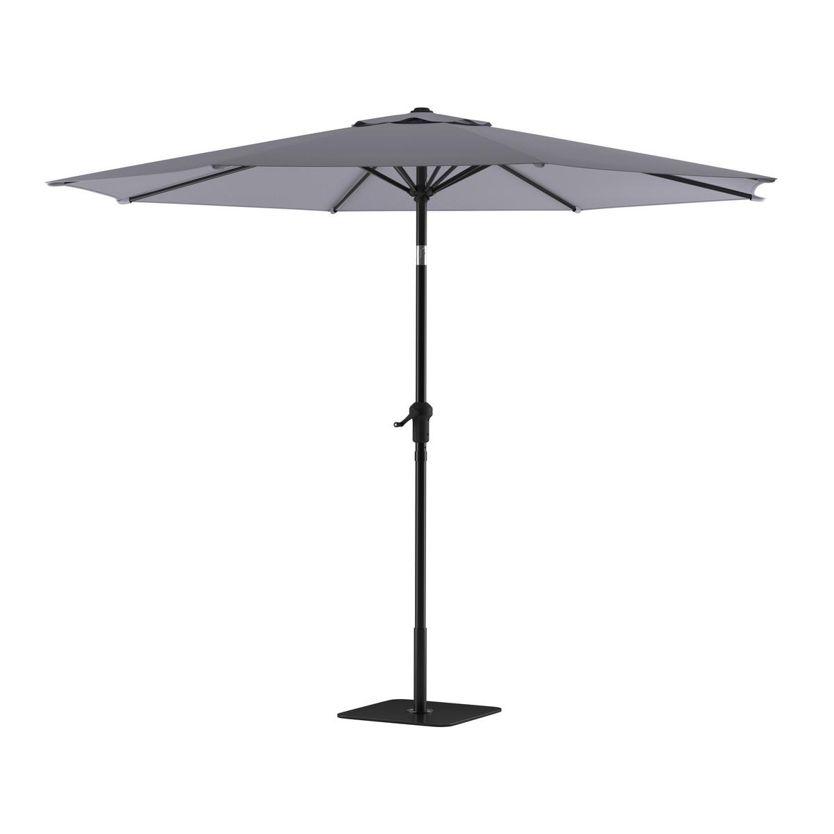 Sonnenschirm Tropea - Dunkelgrau/Hellgrau, MODERN, Textil/Metall (291cm) - Beldano