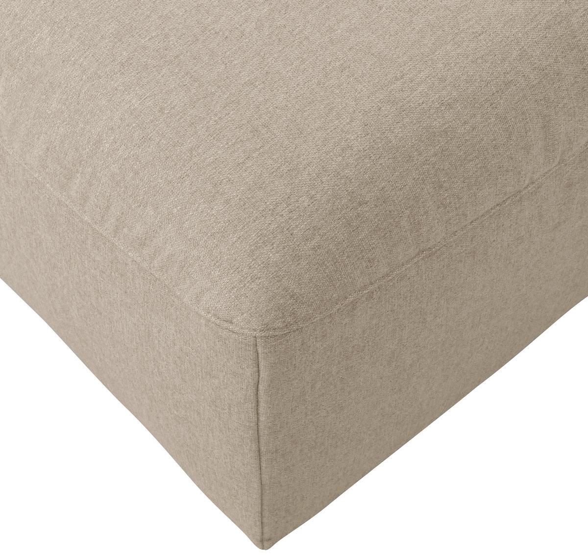 Polsterhocker Lena Creme Flachgewebe H: 45 Cm - Creme, Design, Textil (75/45/75cm) - Max Winzer