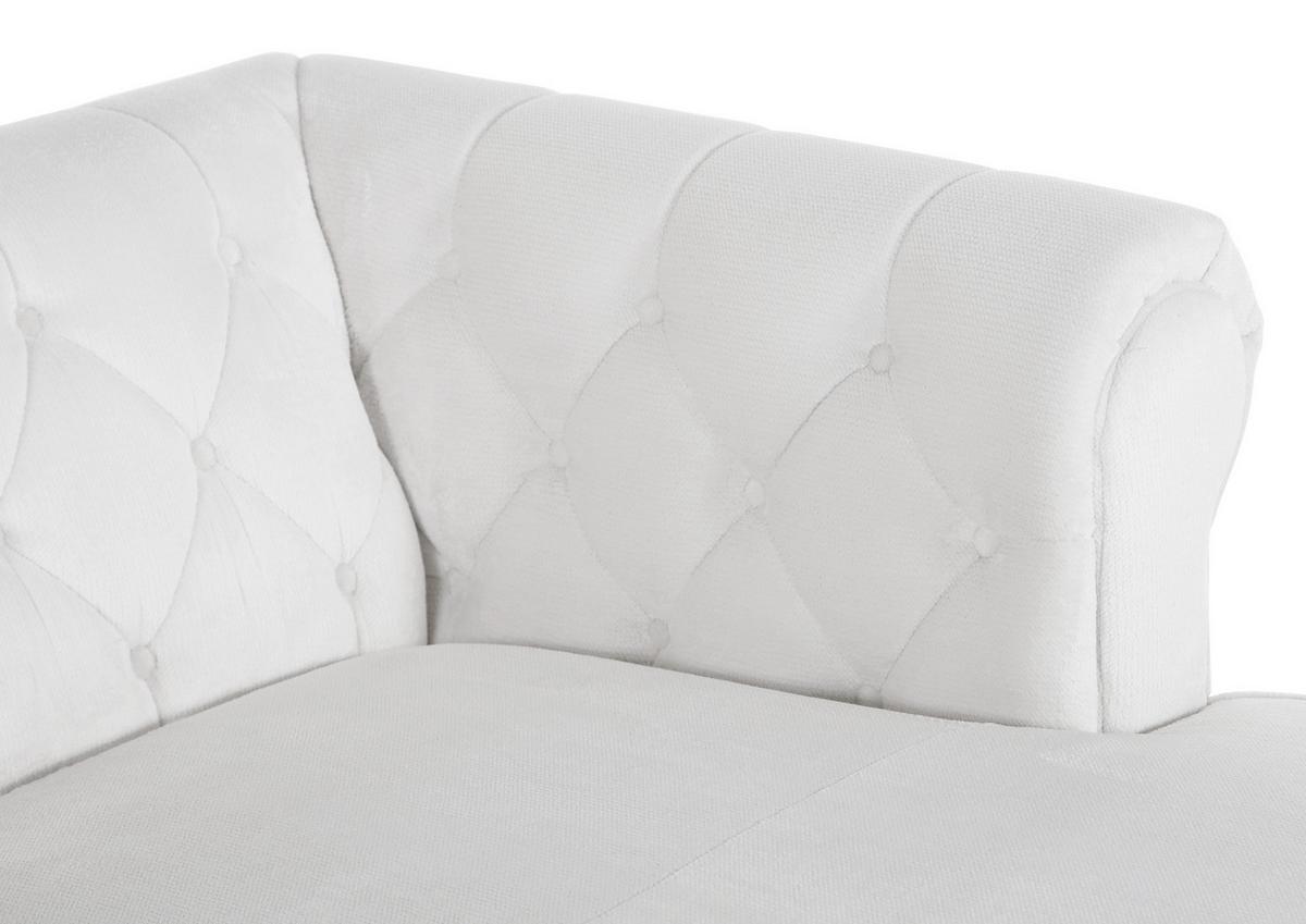 Ecksofa Jonte Weiß S: 260x160 cm - Dunkelbraun/Weiß, Design, Textil (260/160cm) - MID.YOU