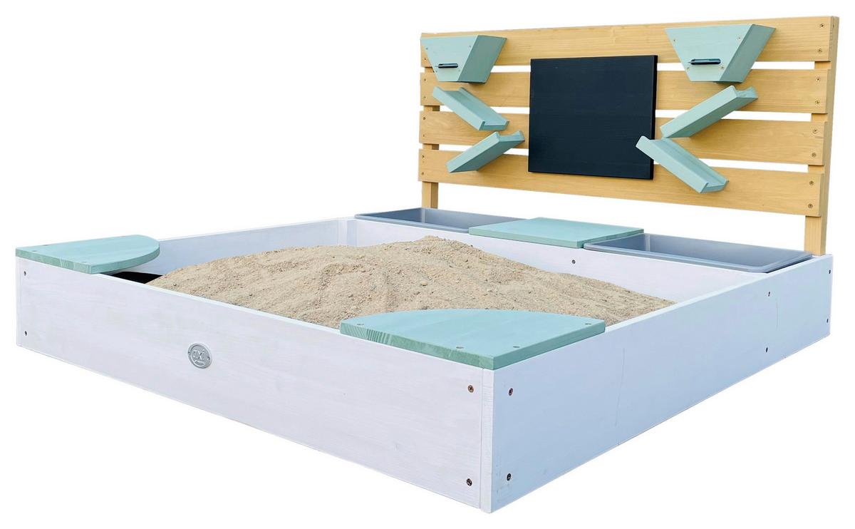 Sandkasten A031.043.00 - Braun/Weiß, KONVENTIONELL, Holz/Kunststoff (100/105/59cm) - Ambia Garden
