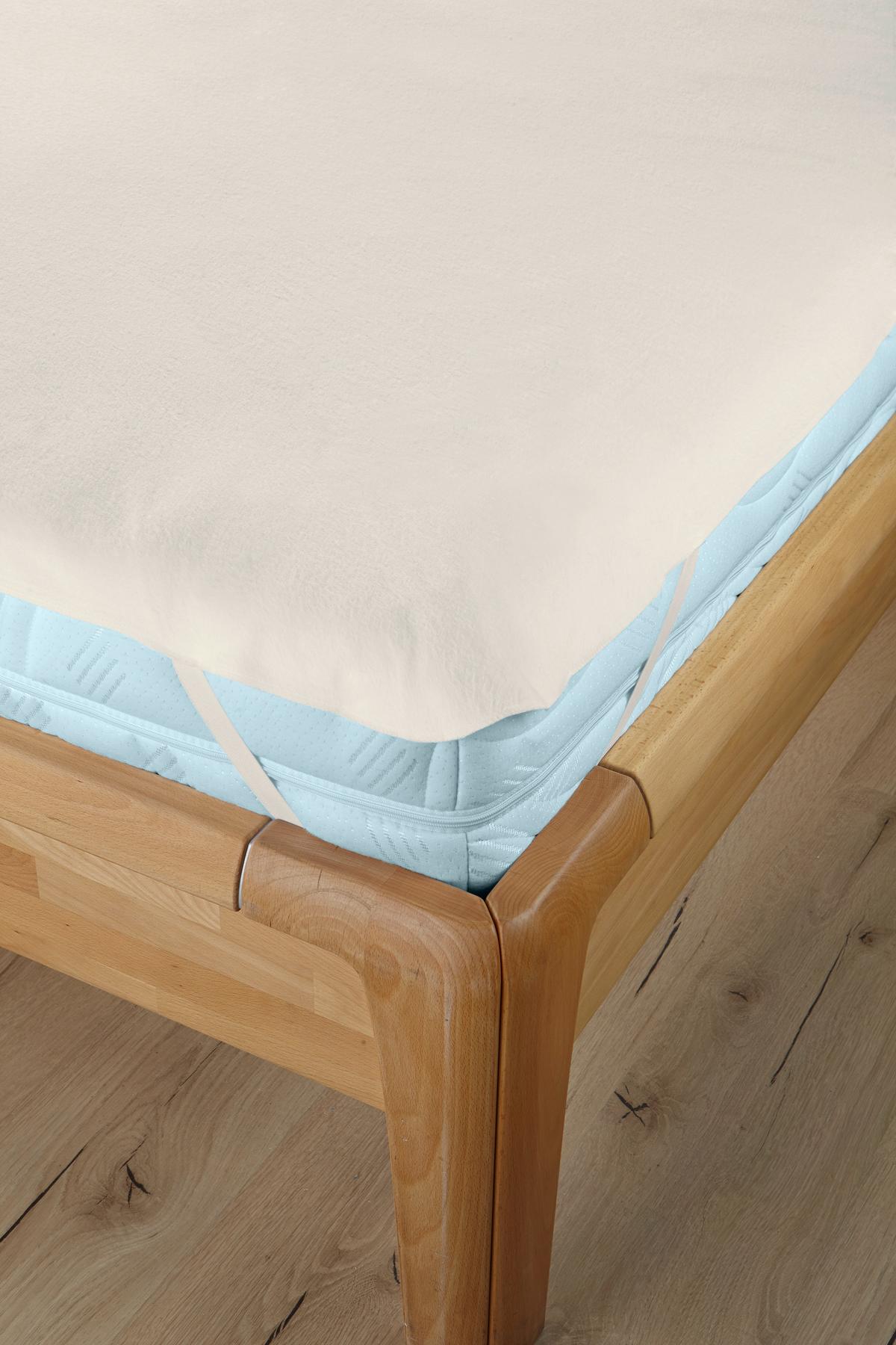 Matratzenschoner Rina 100x200 Cm Baumwolle - Naturfarben, KONVENTIONELL, Textil (100/200cm) - Ele