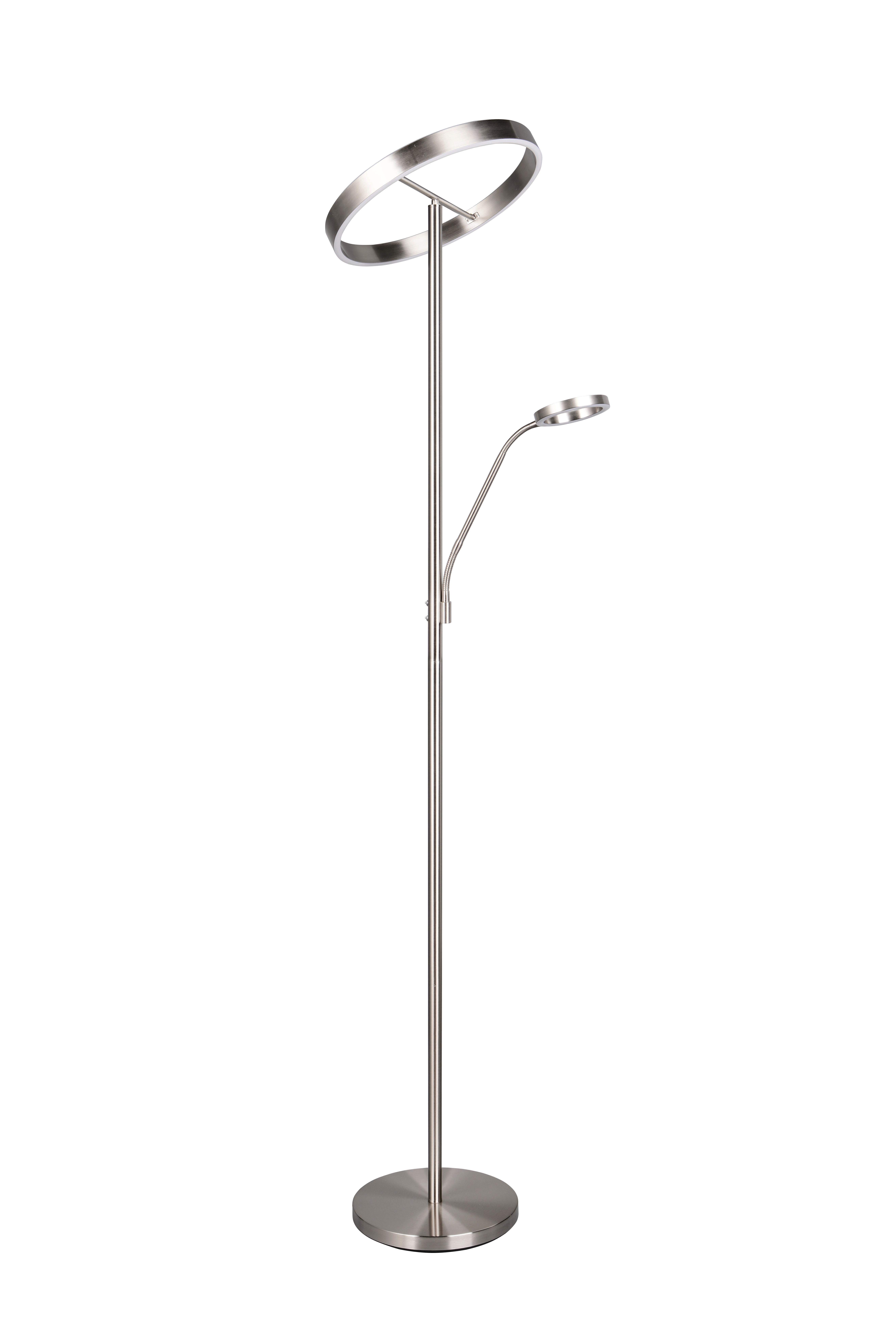 LED-Stehleuchte 449510207 Willis - Nickelfarben, Design, Metall (40/180cm) - Trio Leuchten