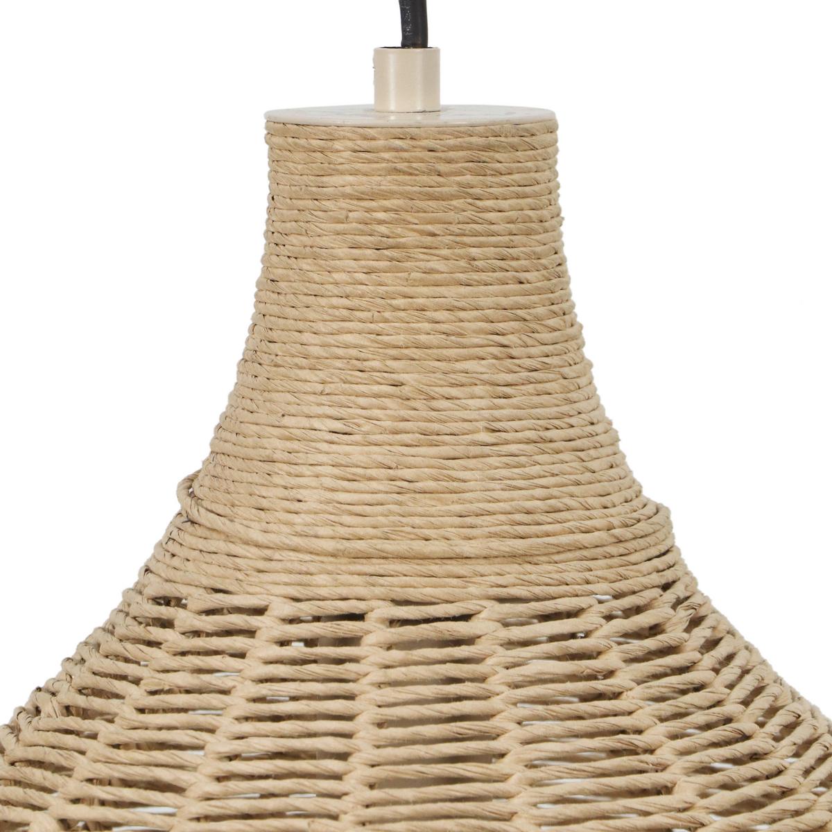 Pendelleuchte 366790136 Janne - Schwarz/Naturfarben, Natur, Naturmaterialien/Metall (34/177cm) - Trio Leuchten