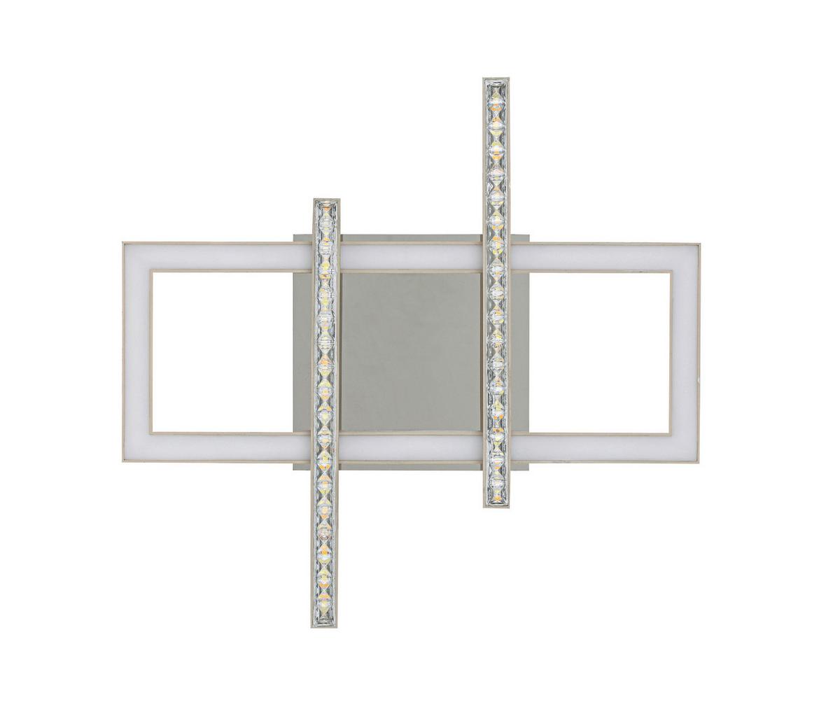 LED-Deckenleuchte Lusa - Sandfarben/Chromfarben, MODERN, Kunststoff/Metall (34/32/6,7cm) - Luca Bessoni