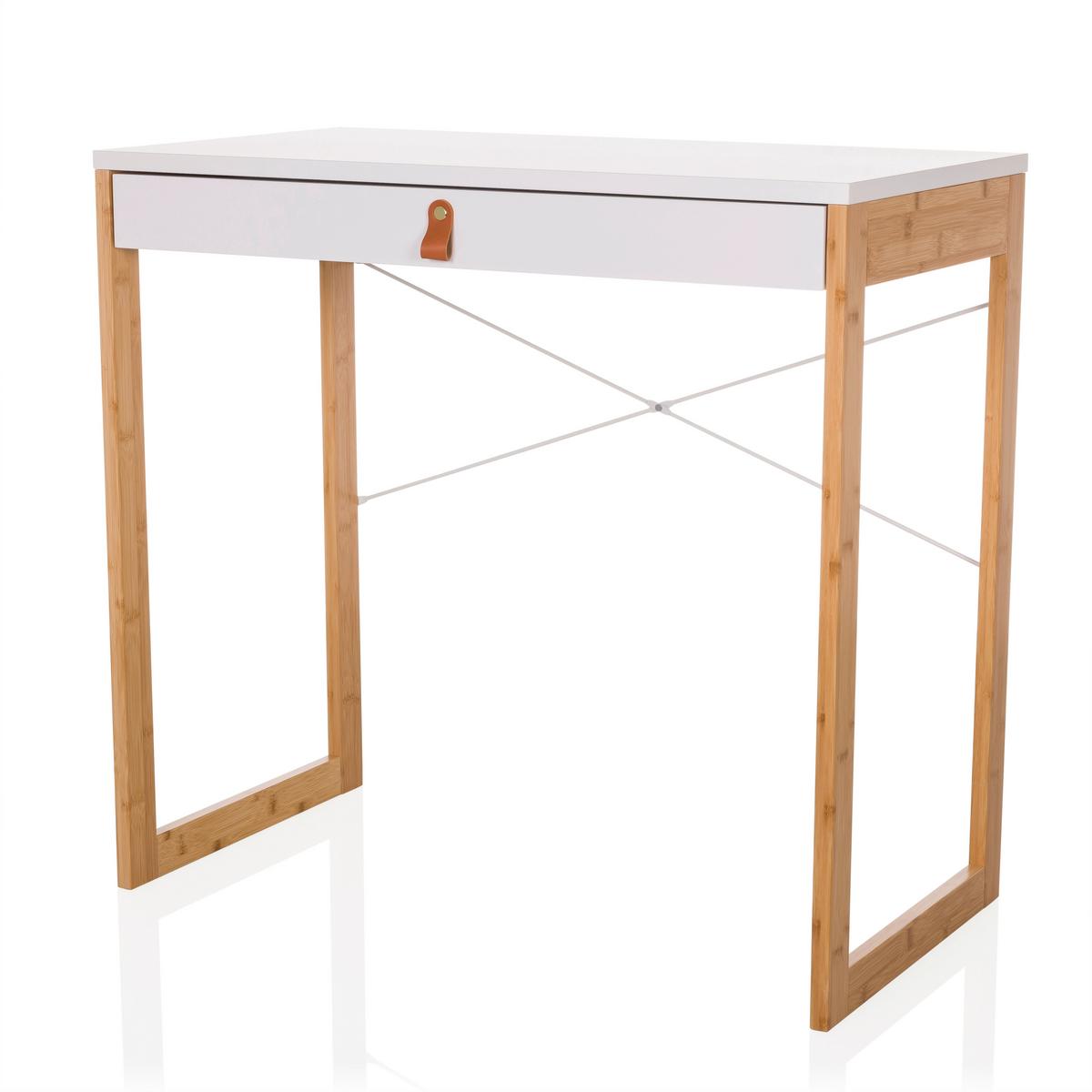 Schreibtisch Weiß B: 80 cm - Weiß, MODERN, Holz/Holzwerkstoff (80/75/42cm) - MID.YOU