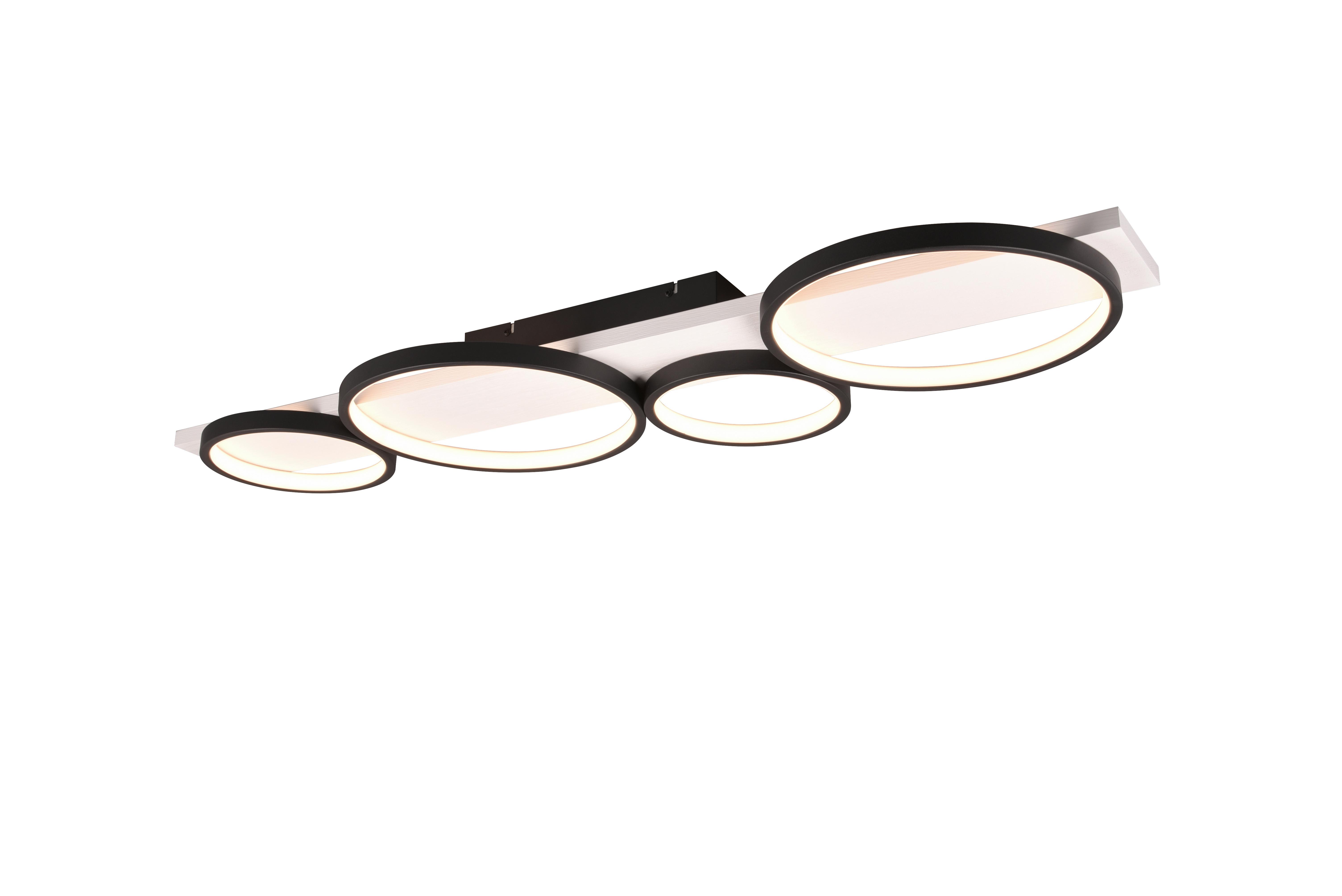 Led-deckenleuchte, Switchdim 643810432 Medera - Schwarz/Weiß, Design, Holz/Metall (100/34,5/8cm) - Trio Leuchten