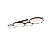 LED-Deckenleuchte, Switchdim 643810432 Medera - Schwarz/Weiß, Design, Holz/Metall (100/34,5/8cm) - Trio Leuchten