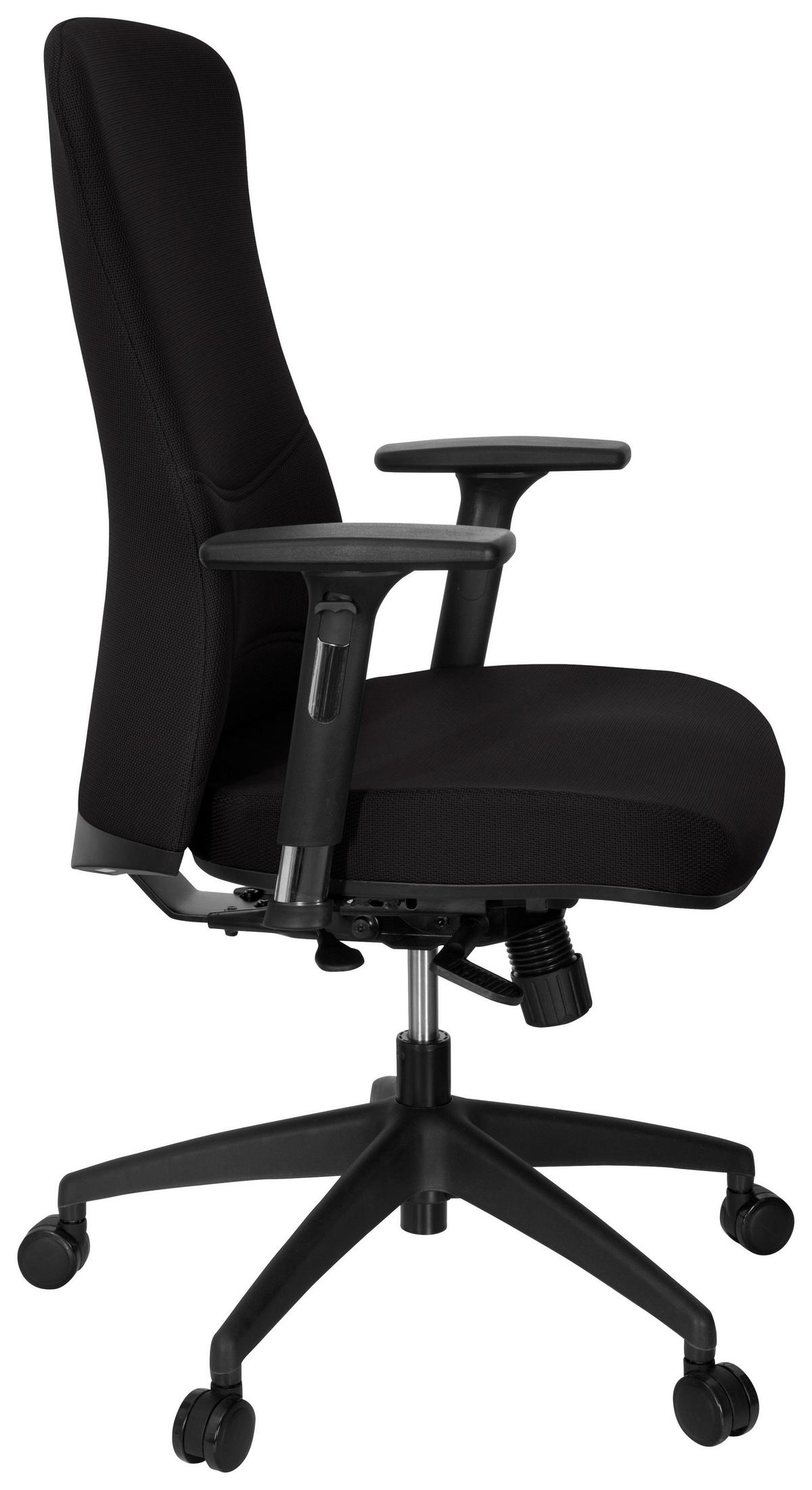Drehstuhl Office Xt Pro Armstützen Schwarz Bis 120kg - Schwarz, MODERN, Kunststoff/Textil (69/115/52cm) - MID.YOU