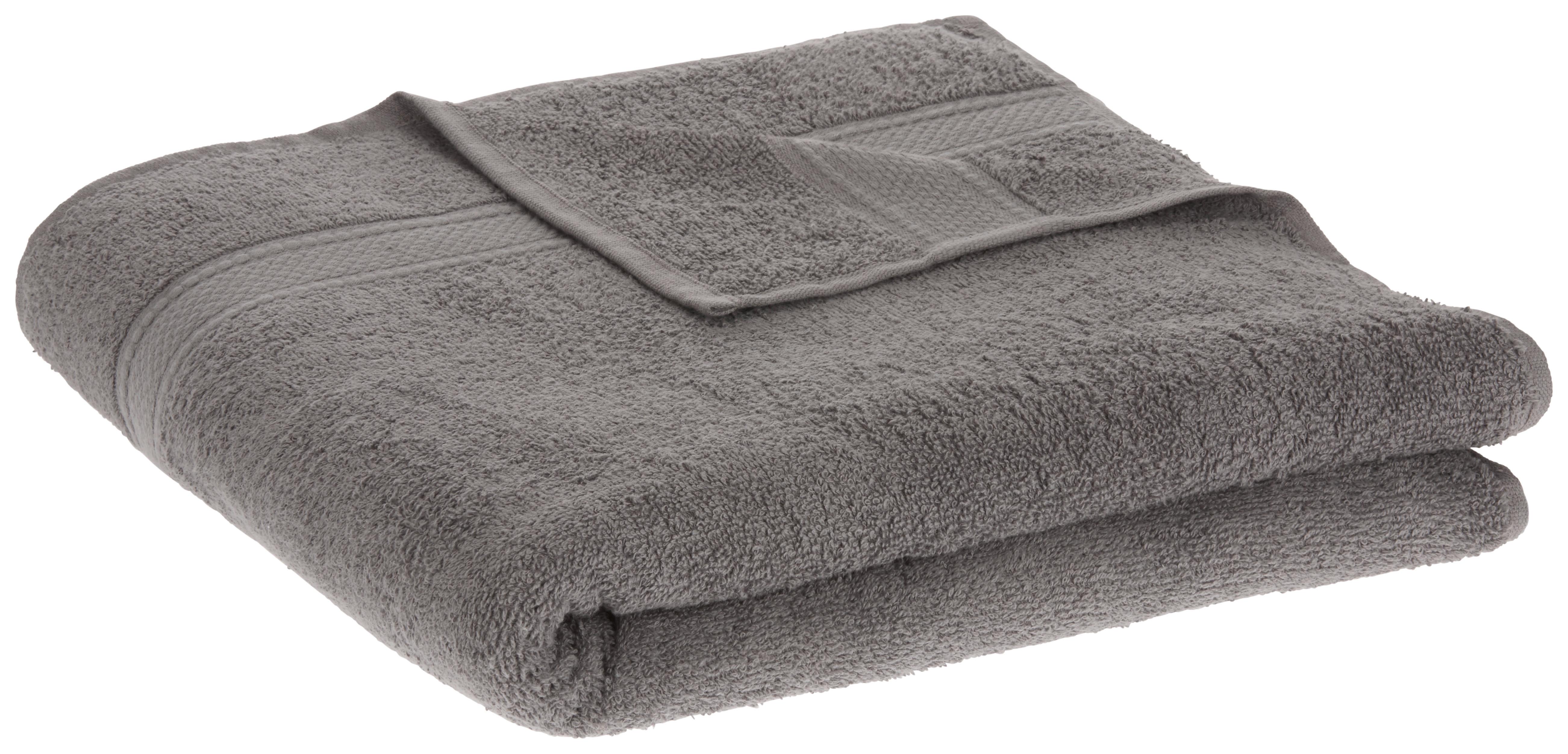 RUČNÍK DO KOUPELNY Cindy, 70/140cm, šedá - šedá, textil (70/140cm) - Modern Living