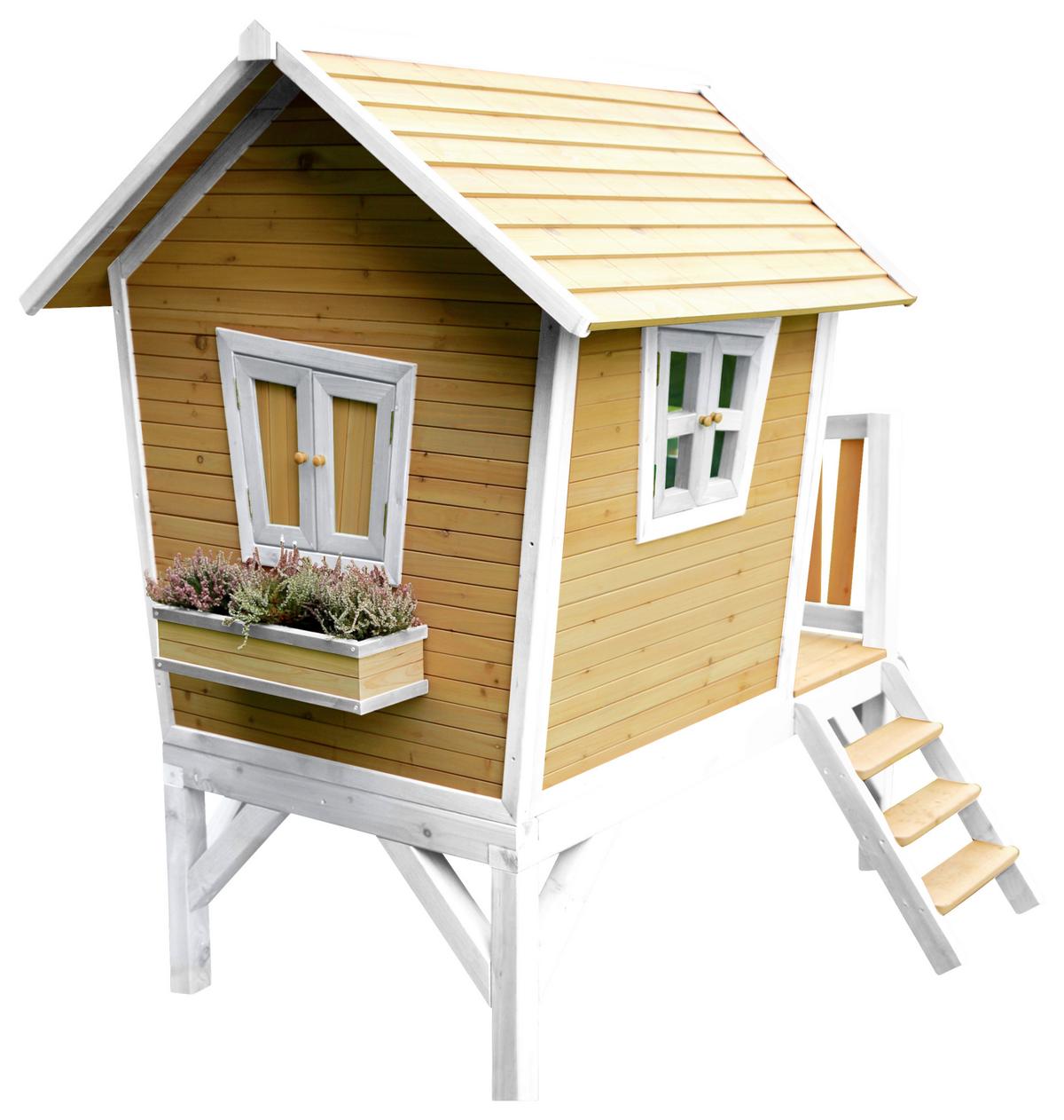 Spielhaus A030.045.21 - Rot/Braun, KONVENTIONELL, Holz/Kunststoff (264/203/177cm) - Ambia Garden