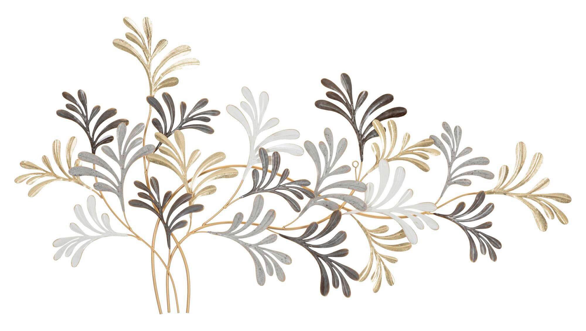 Wanddeko Lixy Gold, Schwarz, Weiß B: 130,8cm - Goldfarben/Schwarz, Basics, Metall (130.8/70.5/7.6cm)