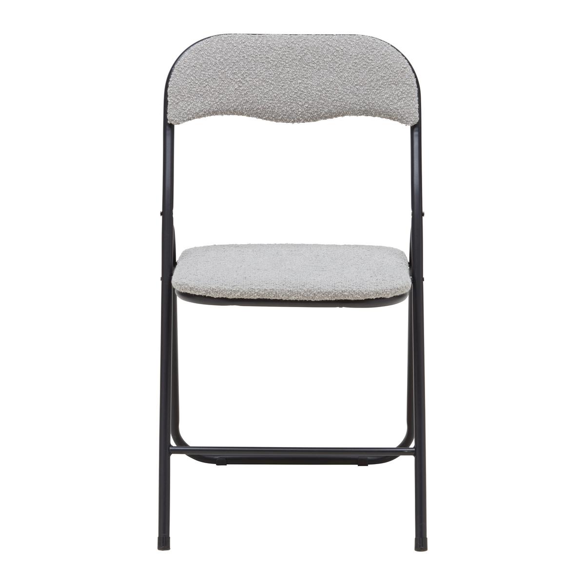 SKLÁDACÍ ŽIDLE ISABELLE - šedá/černá, Lifestyle, kov/textil (44/78/44cm) - Mömax