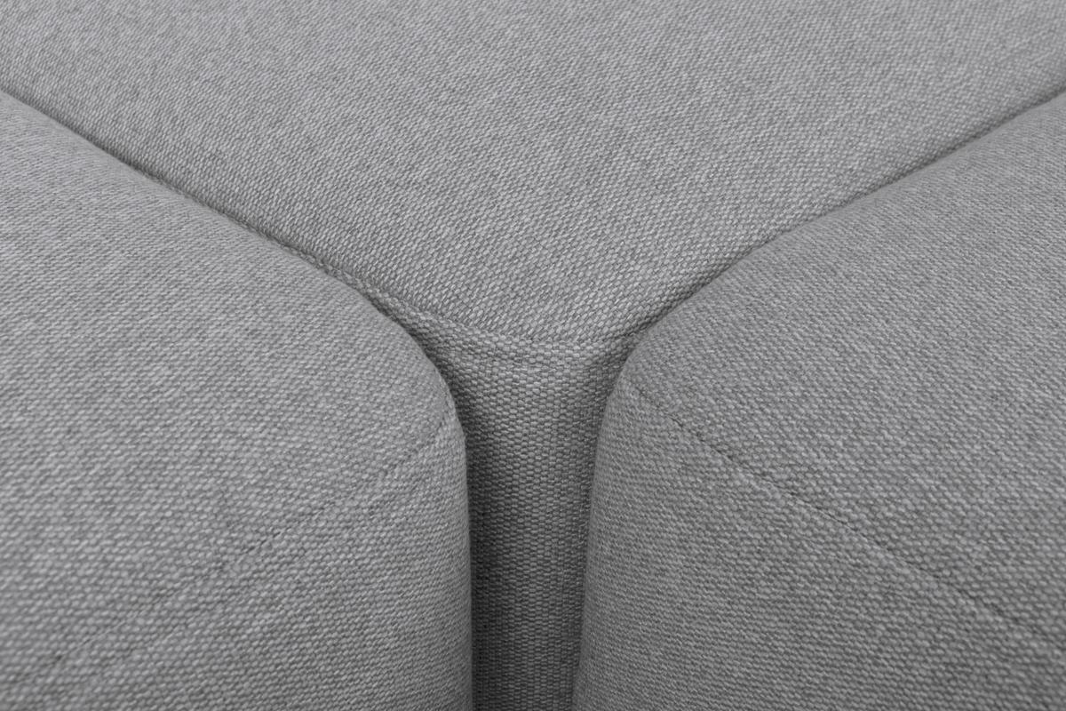 Eckschlafsofa Noret Hellgrau S: 242/242 cm - Dunkelgrau/Eiche Wotan, KONVENTIONELL, Textil (242/242cm) - MID.YOU