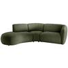 Ecksofa Jesi, Grün S: 182x276 cm - Schwarz/Grün, MODERN, Textil (182/276cm) - Livetastic