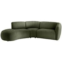 Ecksofa Jesi, Grün S: 182x276 Cm - Schwarz/Grün, MODERN, Textil (182/276cm) - Livetastic