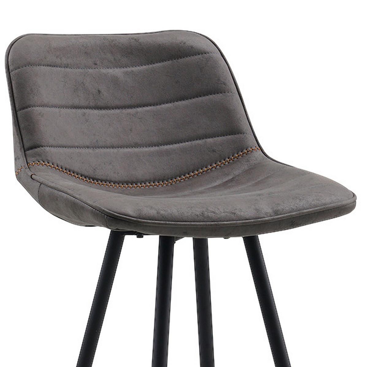 Barhocker-Set Jordan - Anthrazit/Schwarz, LIFESTYLE, Textil/Metall (49/101/43cm) - MID.YOU