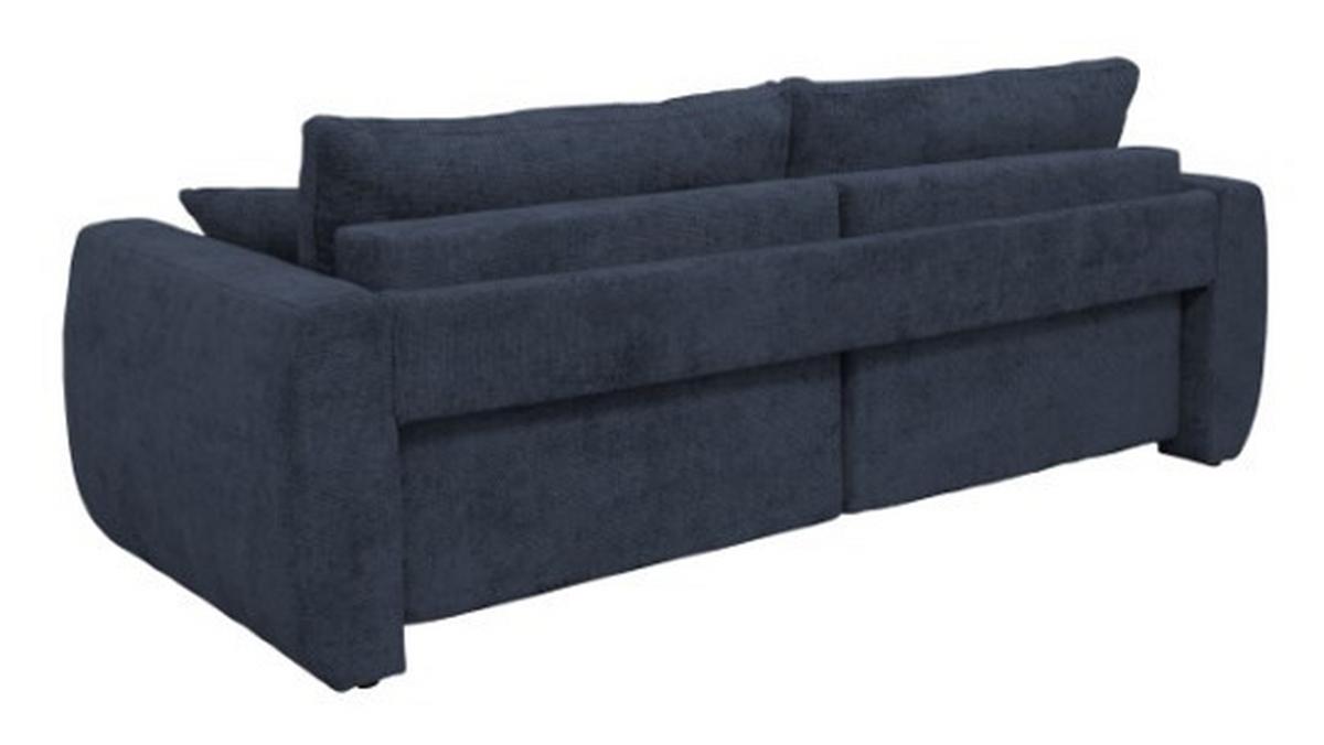 Rozkladacia pohovka BALI, tmavomodrá, s úl. priestorom - čierna/sivá, Modern, drevo/textil (245/74-90/104cm) - Luca Bessoni