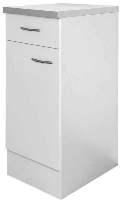 Küchenunterschrank Wito 30 cm Weiß 1 Drehtür
