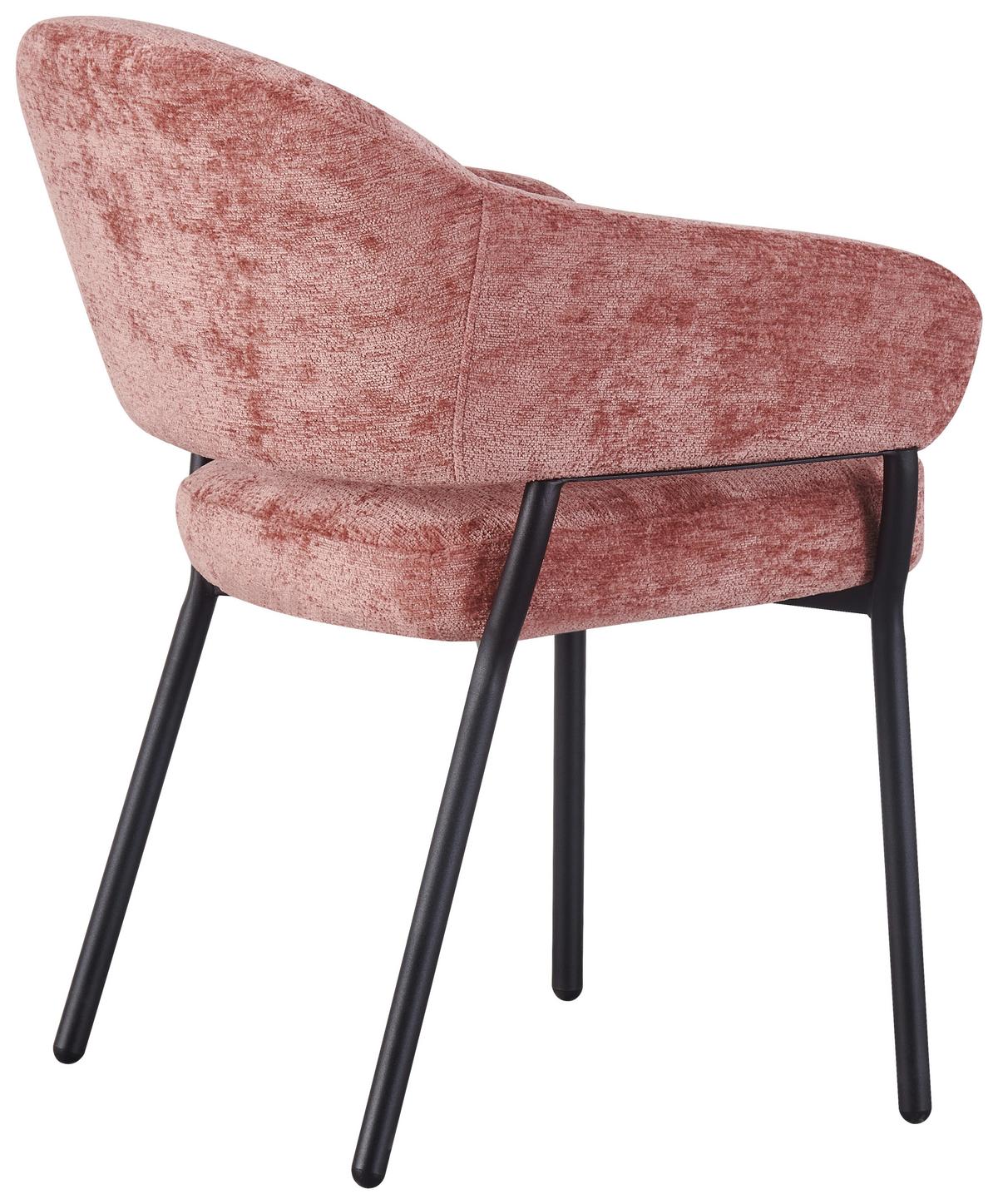 Armlehnstuhl Nova Mikrofaser Braun, B: 60 cm - Pink/Schwarz, KONVENTIONELL, Holz/Textil (60/80/62cm) - MID.YOU