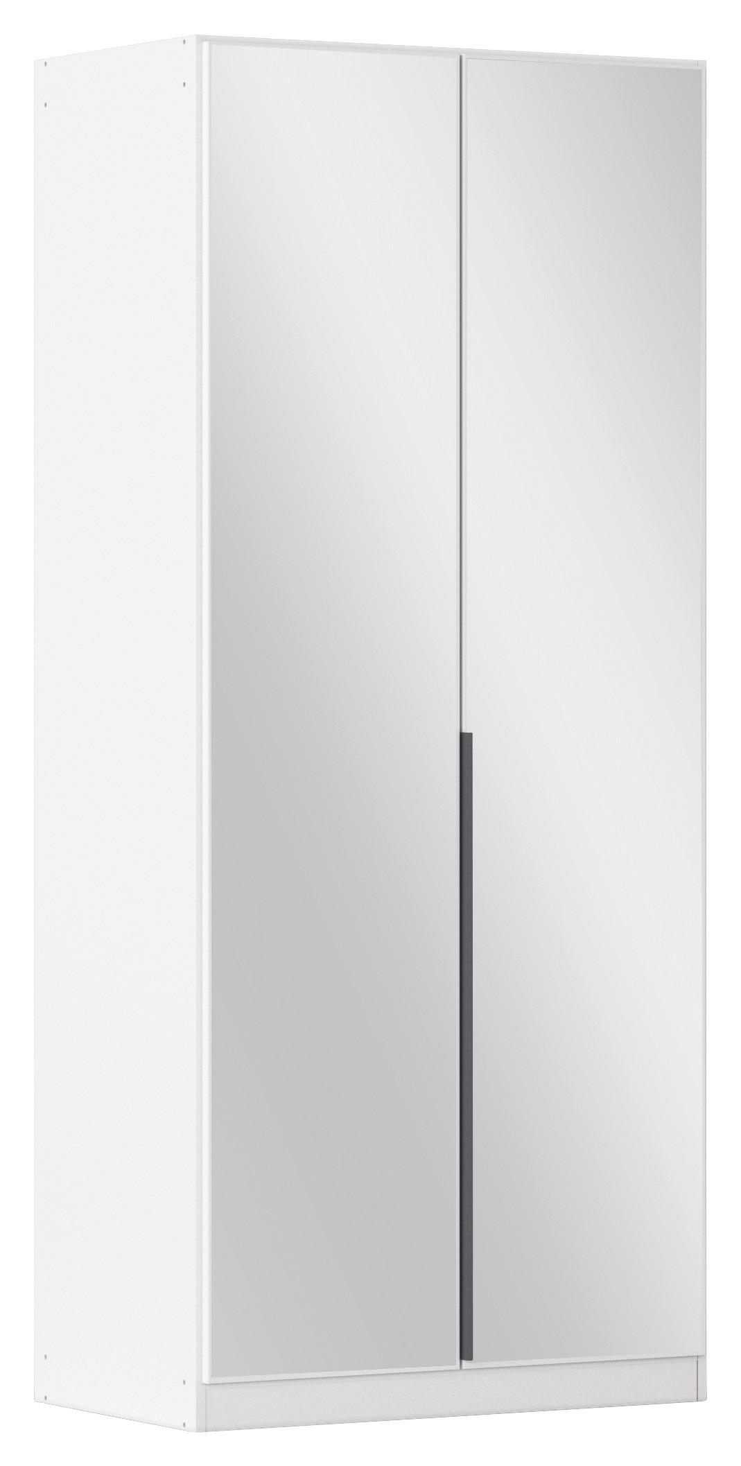 Drehtürenschrank Mit Spiegel 91 Cm Alabama, Weiß