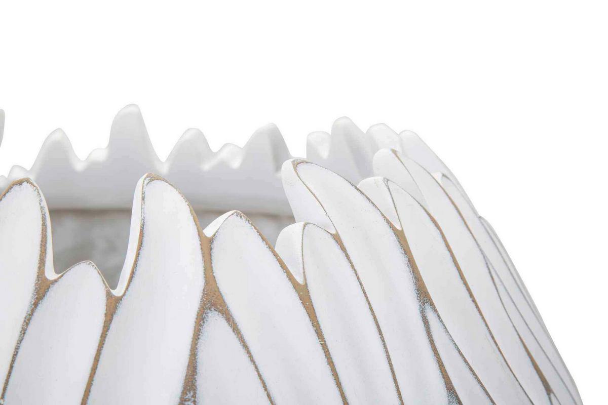 Vase Polyresin Honduras Weiß B: 40 cm - Weiß, Basics, Kunststoff (40/20/40cm)