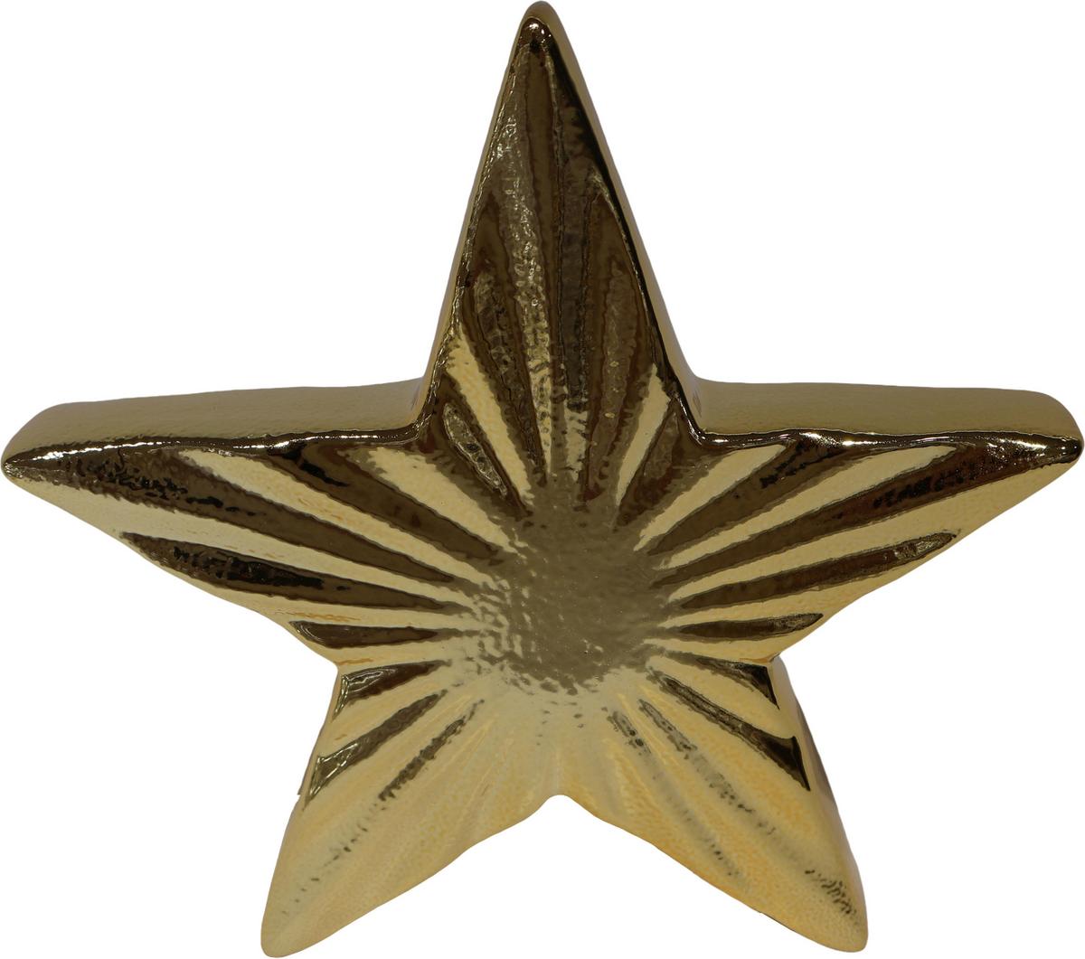 Dekostern Laura - Goldfarben, KONVENTIONELL, Keramik (10/2,8/10cm) - Luca Bessoni