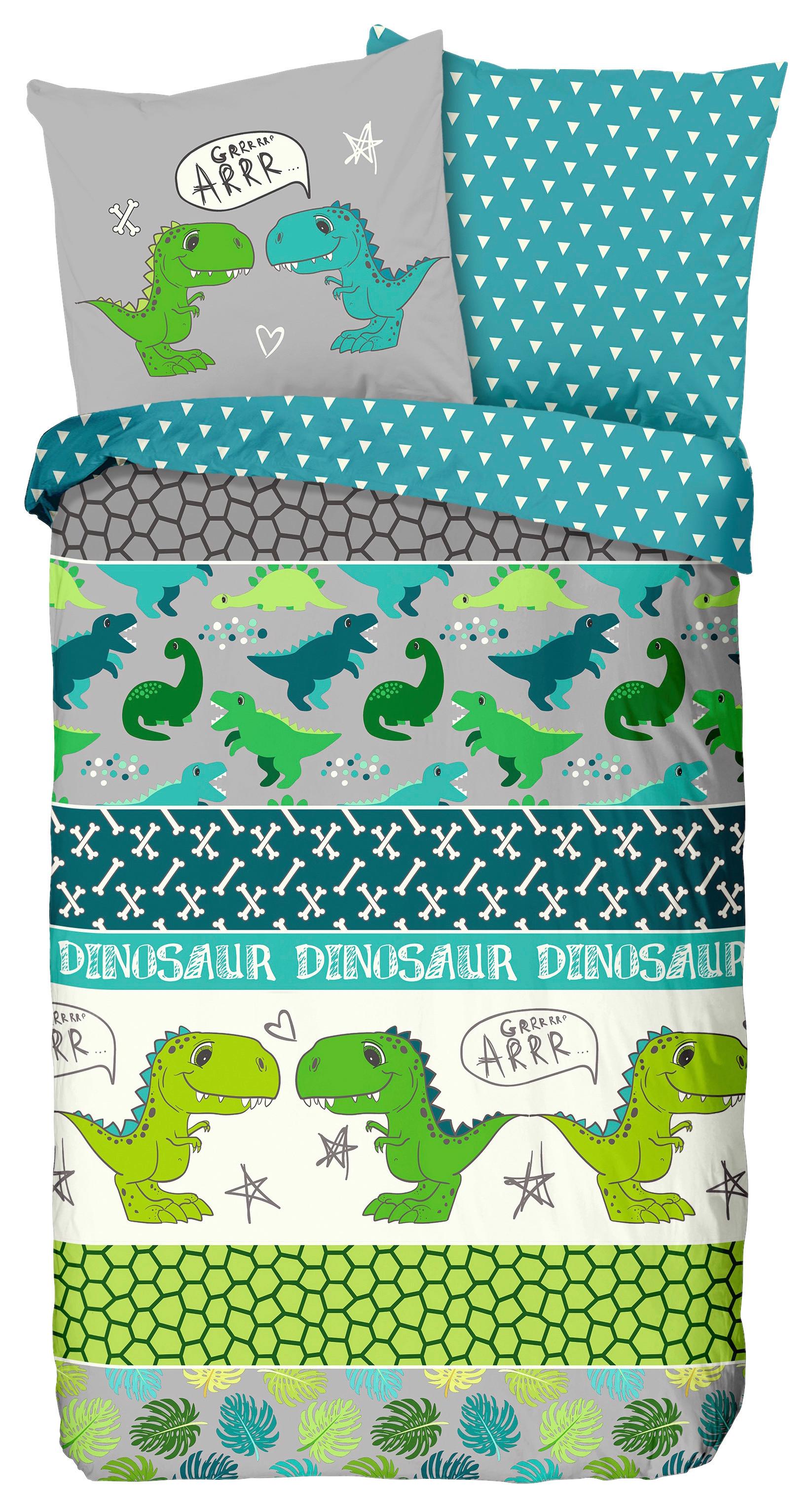 Kinderbettwäsche Dinosaur Multicolor 135x200 cm