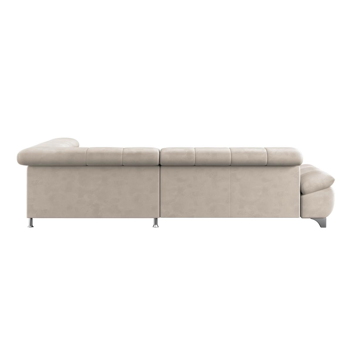 Ecksofa Gemini Naturfarben, B: 312cm - Chromfarben/Naturfarben, KONVENTIONELL, Textil (312/234cm)
