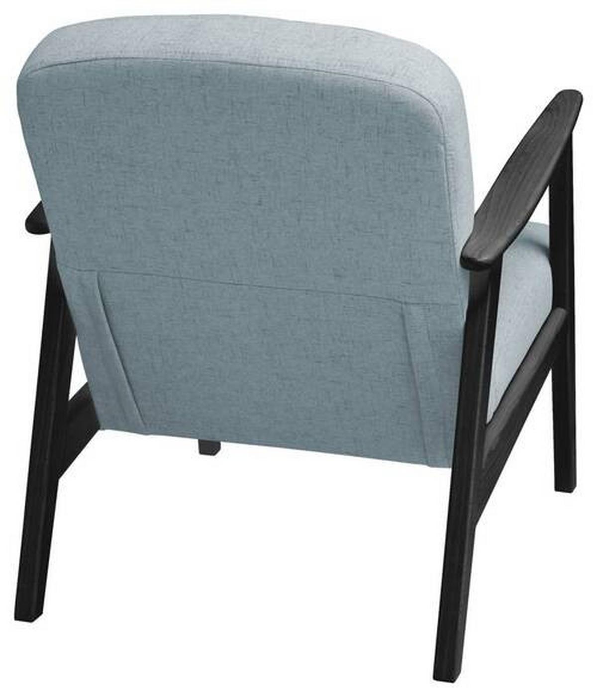 Sessel Retro - Pastellblau/Schwarz, Natur, Holz/Textil (63/78/78cm) - Livetastic