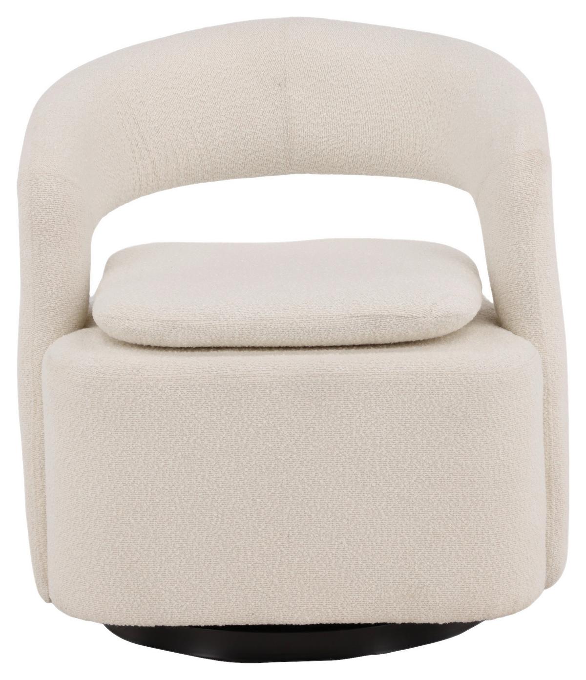 Sessel Laurel - Weiß, Design, Textil/Metall (69/75/72cm) - Livetastic