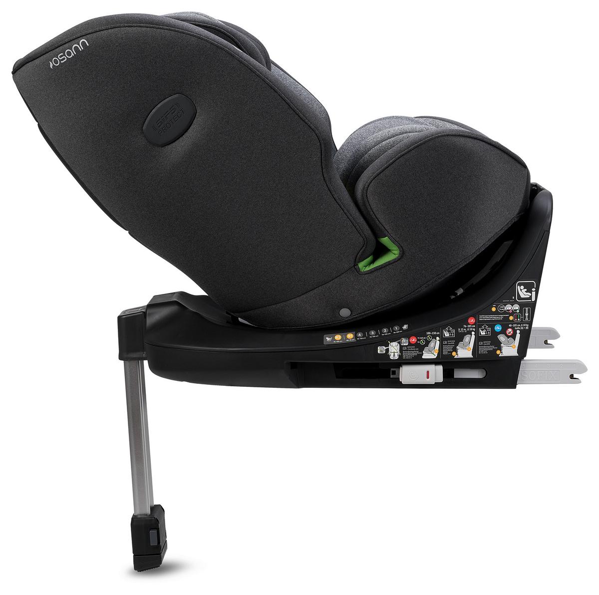 Reboarder-kindersitz Kinderautositz One360 Sl - Grau, Basics, Kunststoff (48/43cm) - Osann