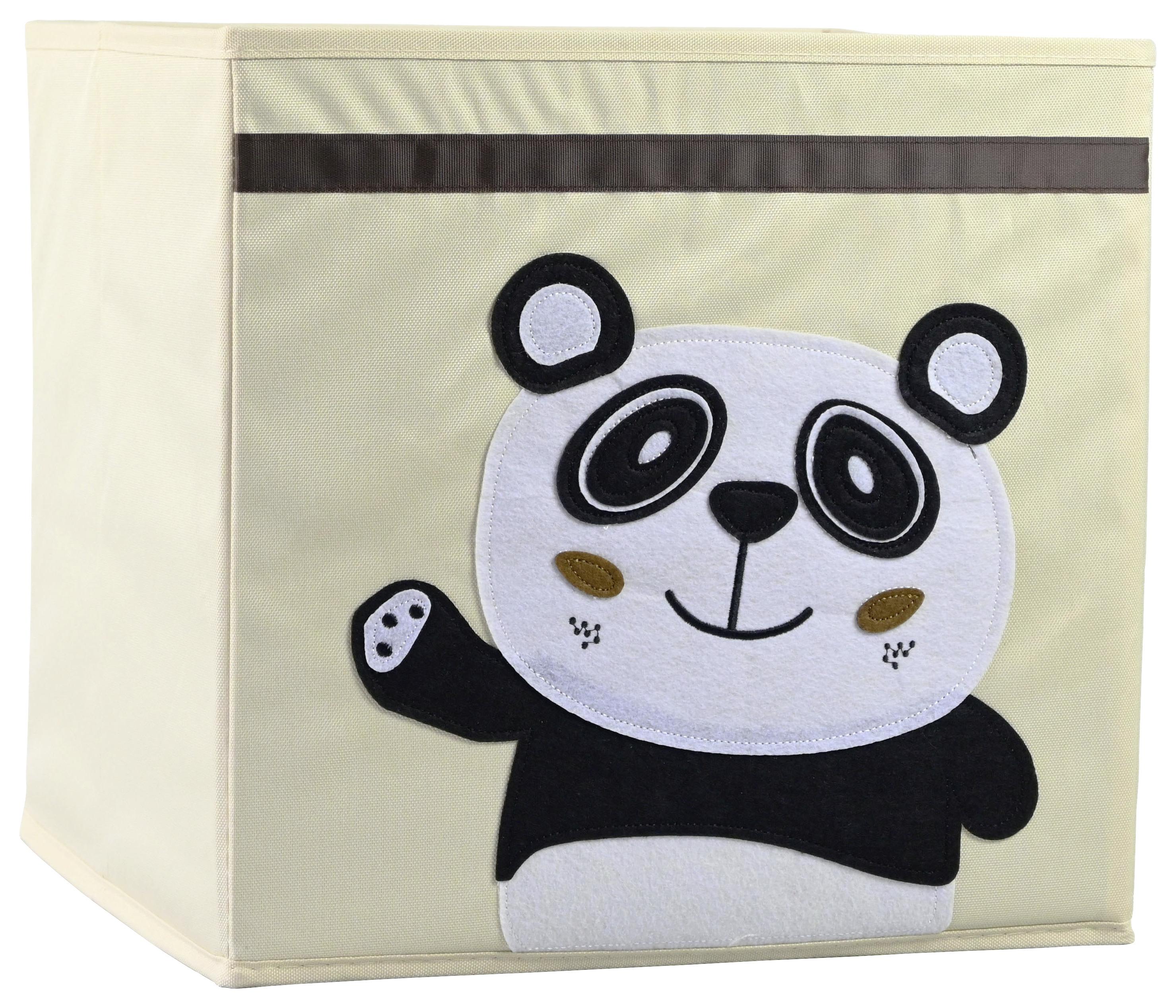 Skladací Box Peter - Ca. 34l -Ext- - krémová, kartón/textil (33/32/33cm) - Modern Living