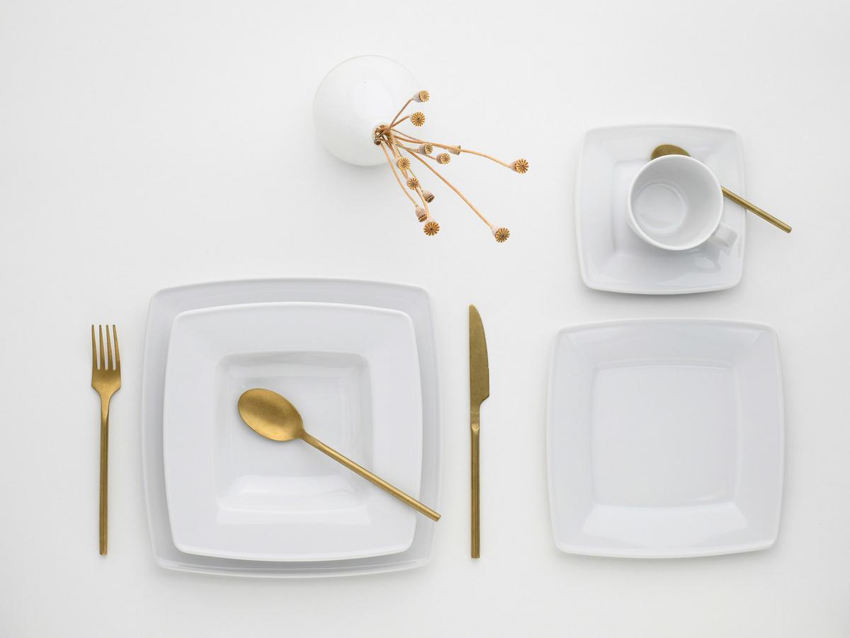 Kombiservice Victoria Porzellan 6 Personen - Weiß, Basics, Keramik - Creatable