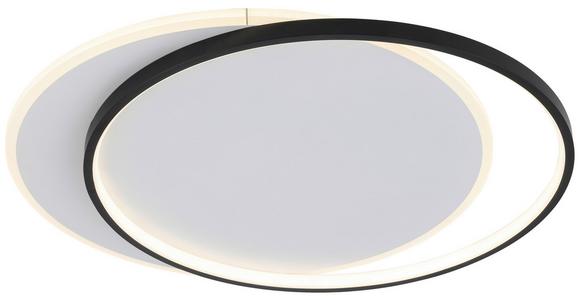 LED-Deckenleuchte Rosalia L: 55 cm Rund - Schwarz/Weiß, MODERN, Kunststoff/Metall (55/48,5/6cm) - Luca Bessoni