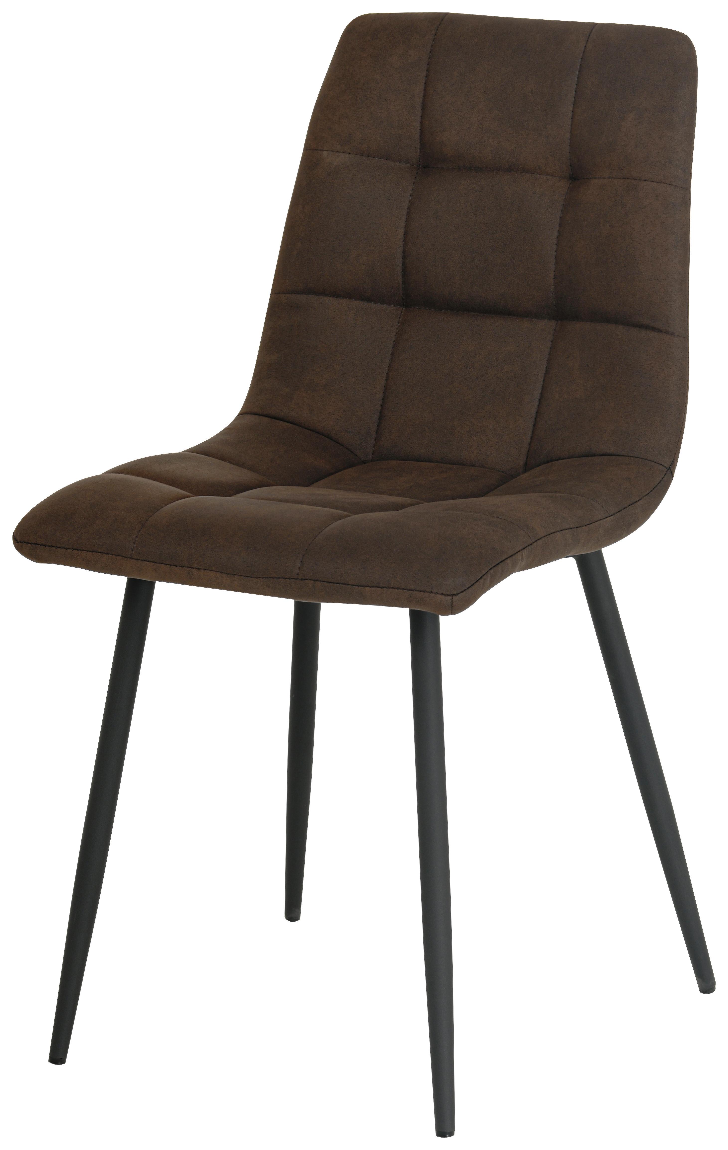 ŠTVORNOHÁ STOLIČKA LECH - hnedá/čierna, Konventionell, kov/drevo (45/88/55cm)