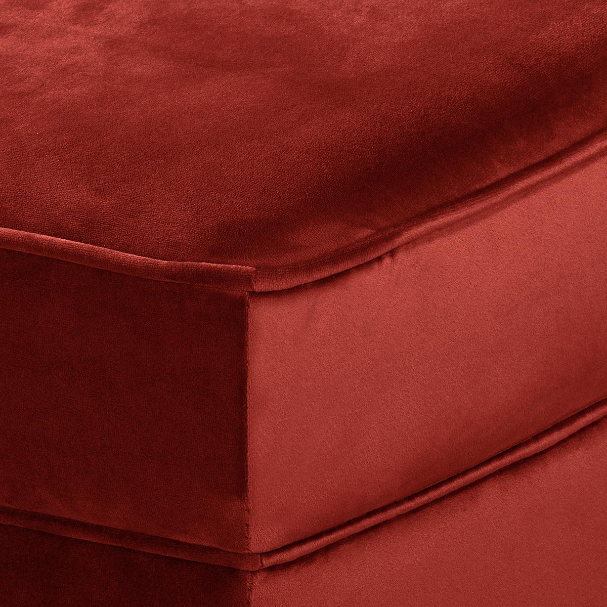 Récamiere Pako Bordeaux B: 185cm - Bordeaux/Braun, Design, Textil (185/93/75cm) - Livetastic