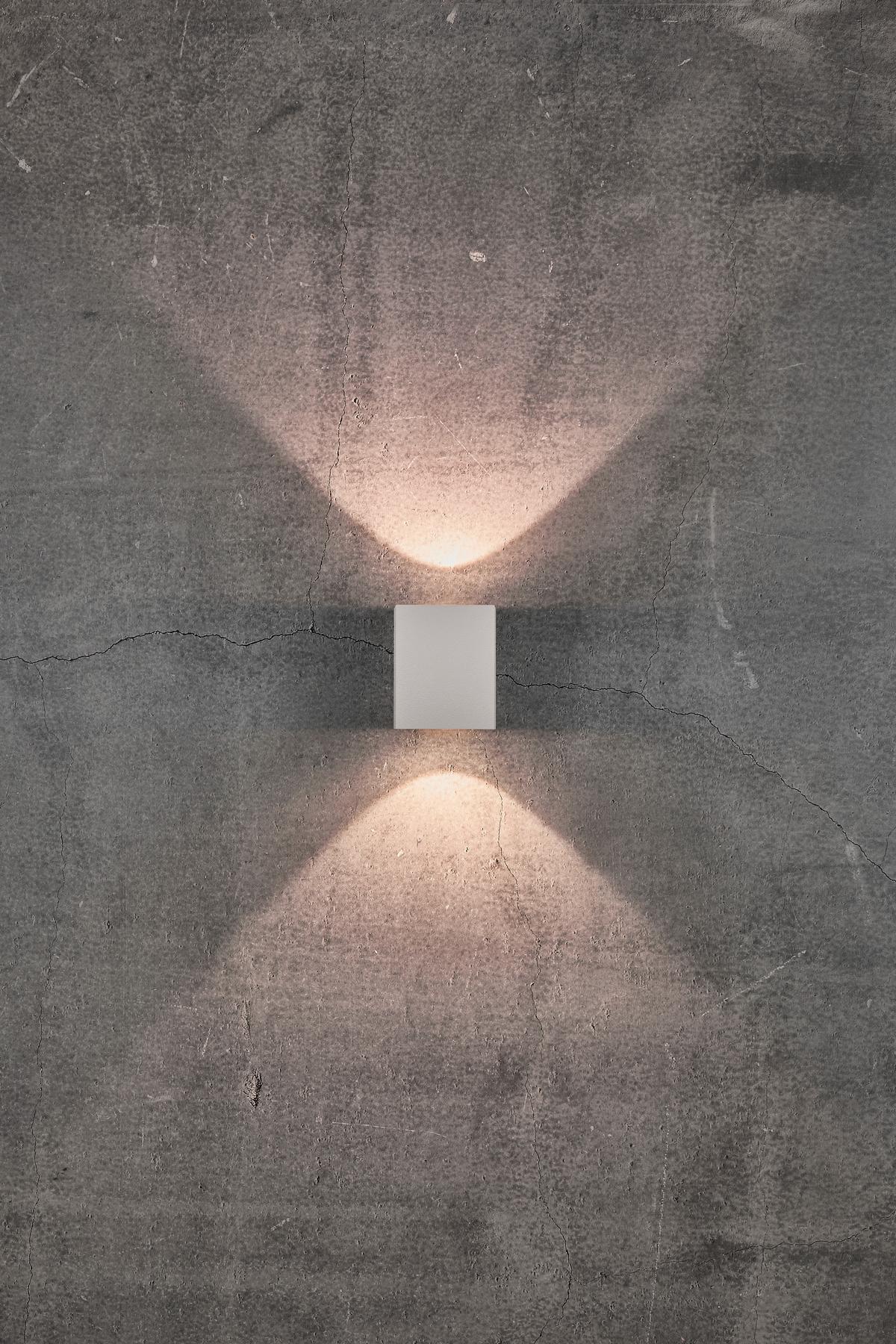 Außenleuchte Canto Kubi Weiß B: 8,4 Cm - Weiß, Design, Metall (10,4/8,4/10cm) - Nordlux