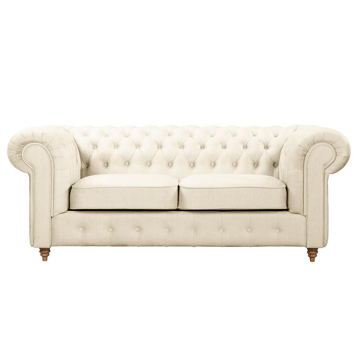 Schlafsofa Laura Cremen, B: 190cm - Creme/Braun, Design, Textil (190/74/91cm) - P & B