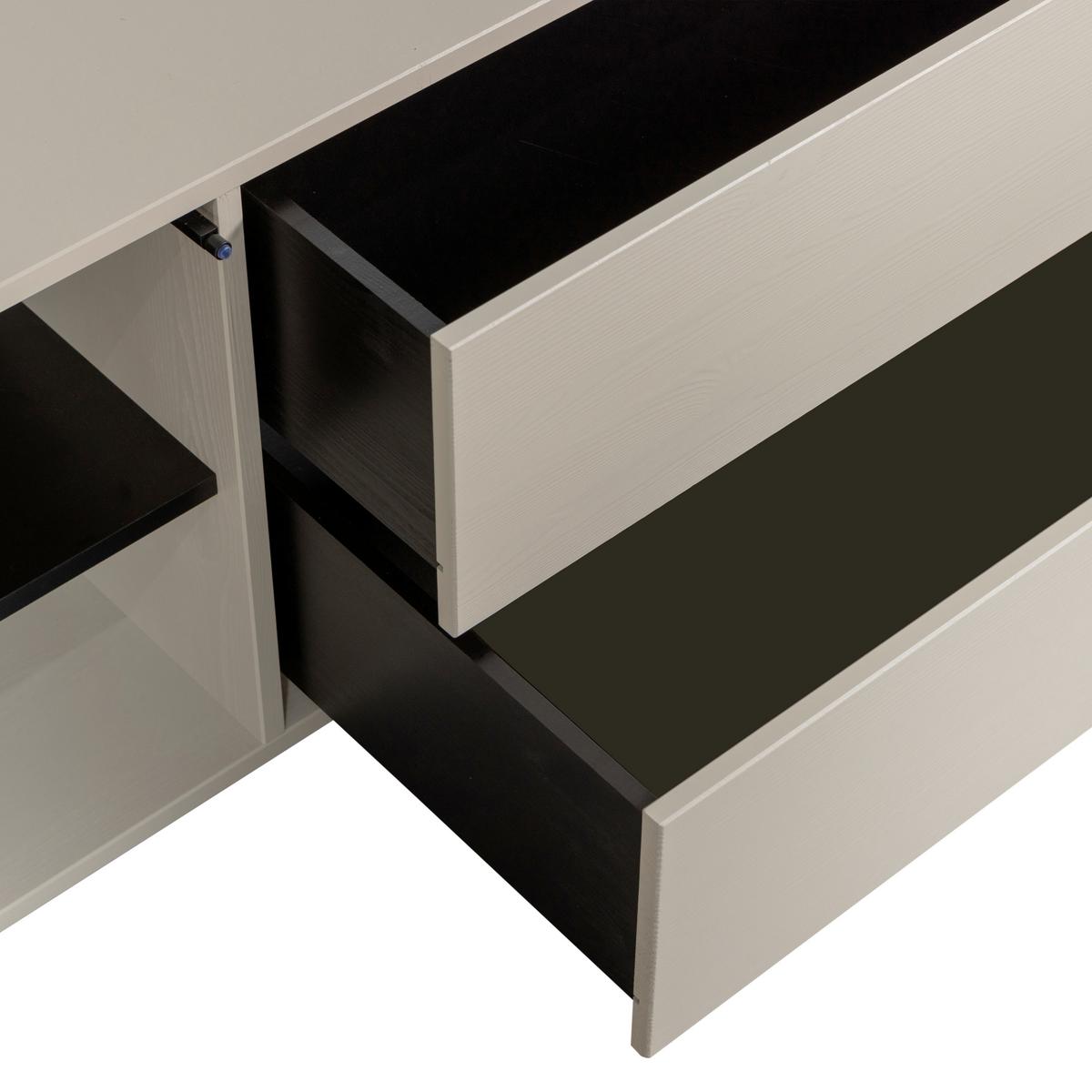 LOWBOARD Settle Down Grau B: 200cm - Grau, Design, Holz (200/45/44cm) - Livetastic