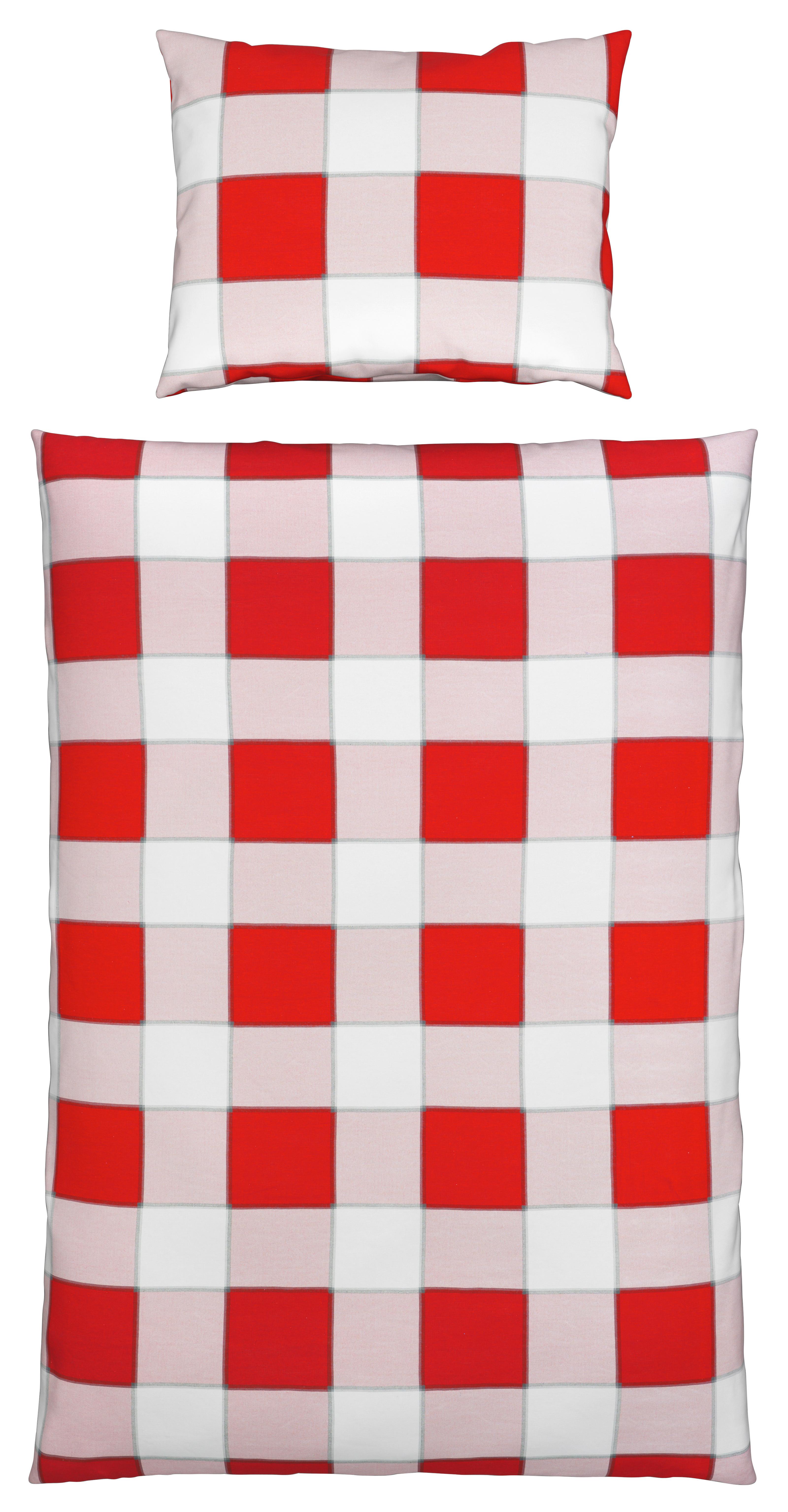 Bettwäsche Trelleborg - Rot, MODERN, Textil - Luca Bessoni